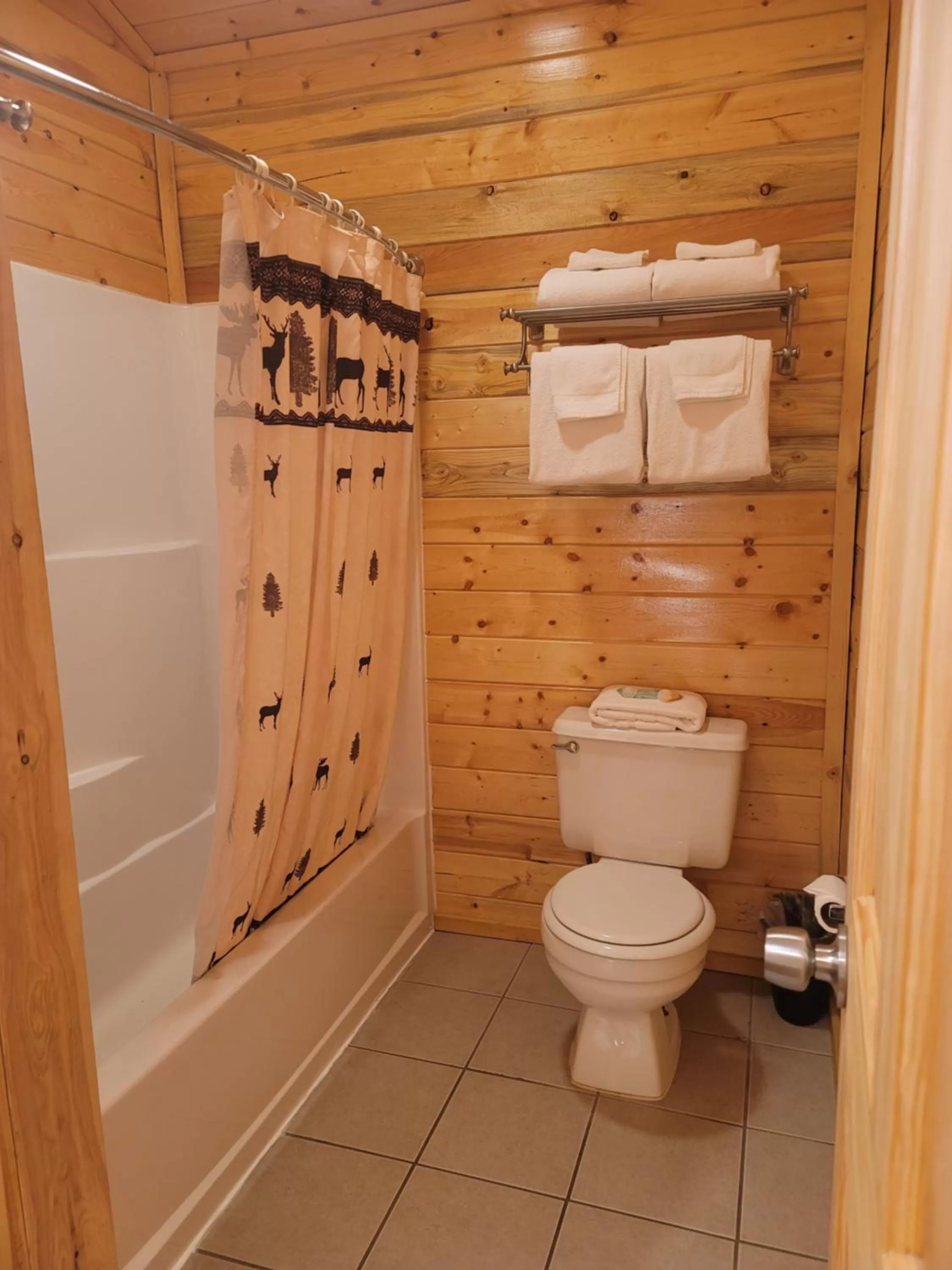 Shower in Riverfront Motel & Cabins