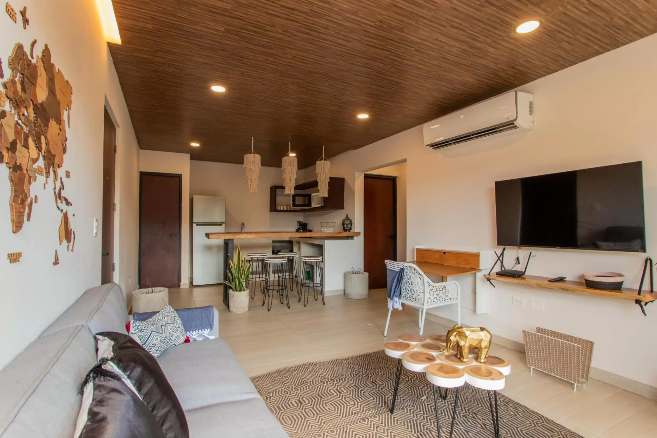 Living room, Seating Area in Luxury Condos Macondo Tulum
