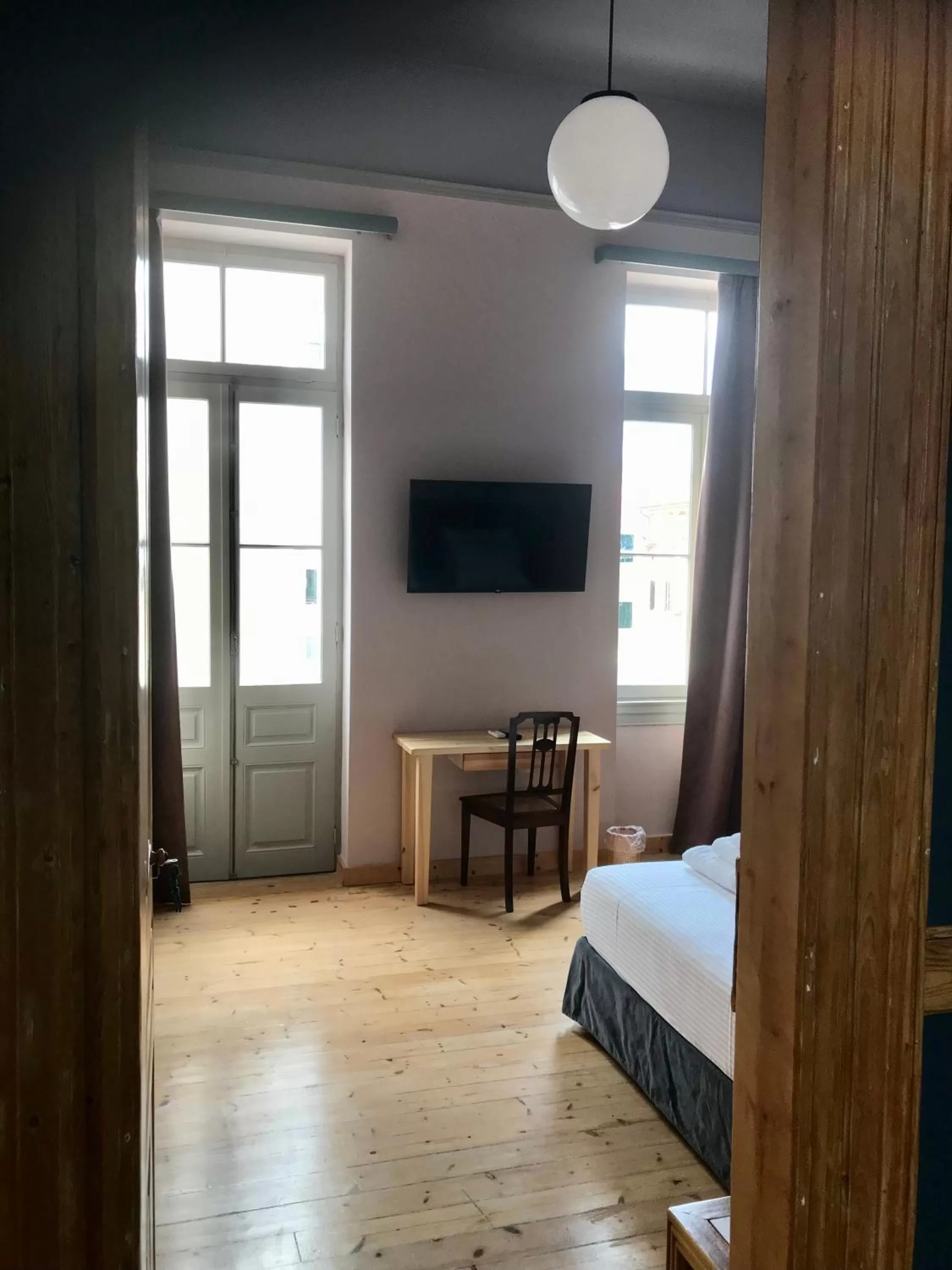 TV and multimedia, Bed in VASILIKON Hotel 1888 the past is present HISTORICAL PRESERVATION MONUMENT