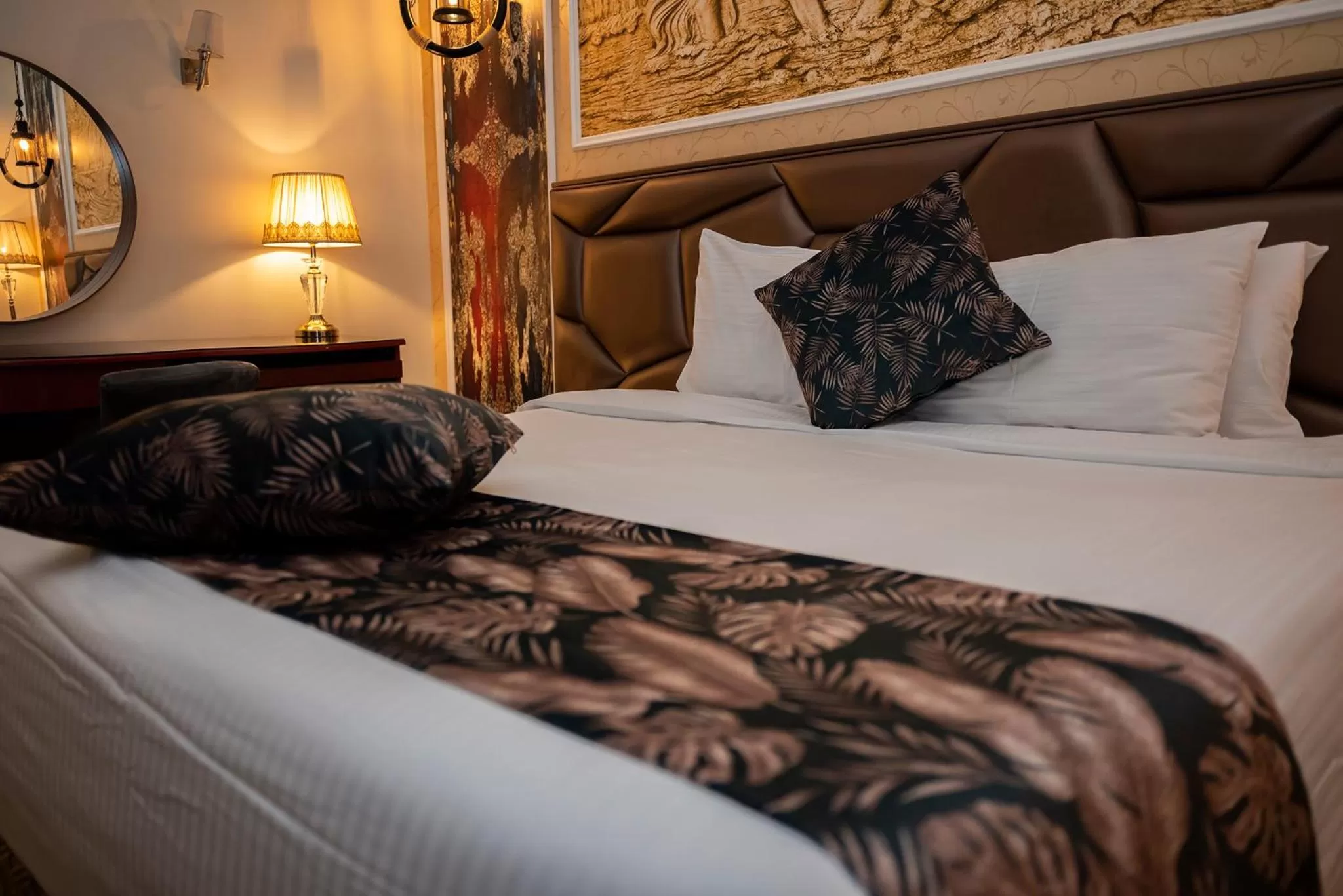 Bed in Meral Crown Hotel