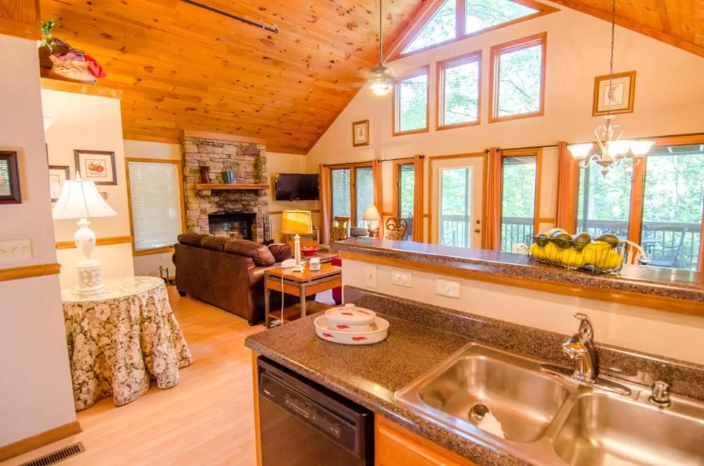 Kitchen or kitchenette in Asheville Cabins of Willow Winds