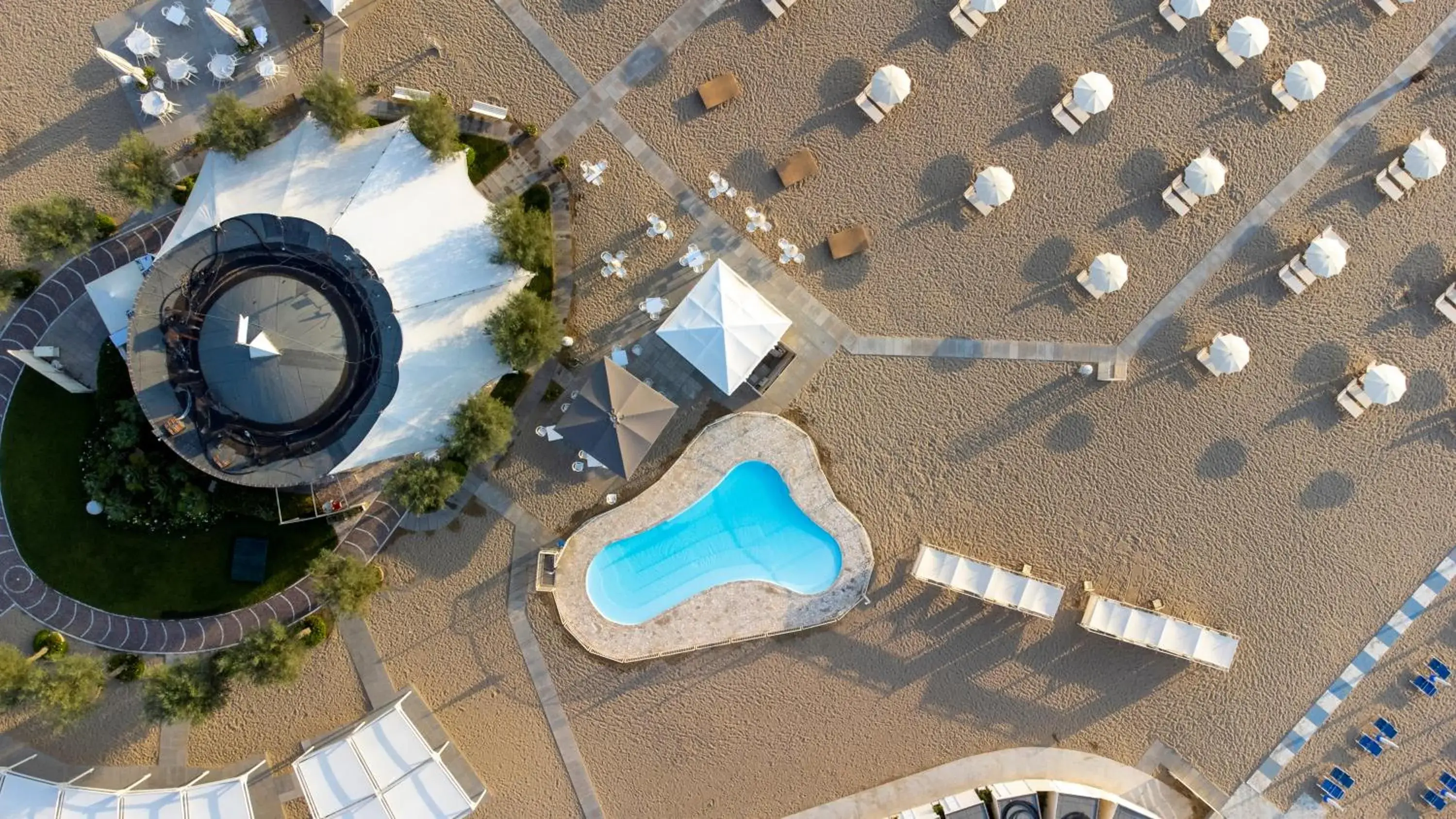 Swimming pool, Bird's-eye View in Residenza Parco Fellini