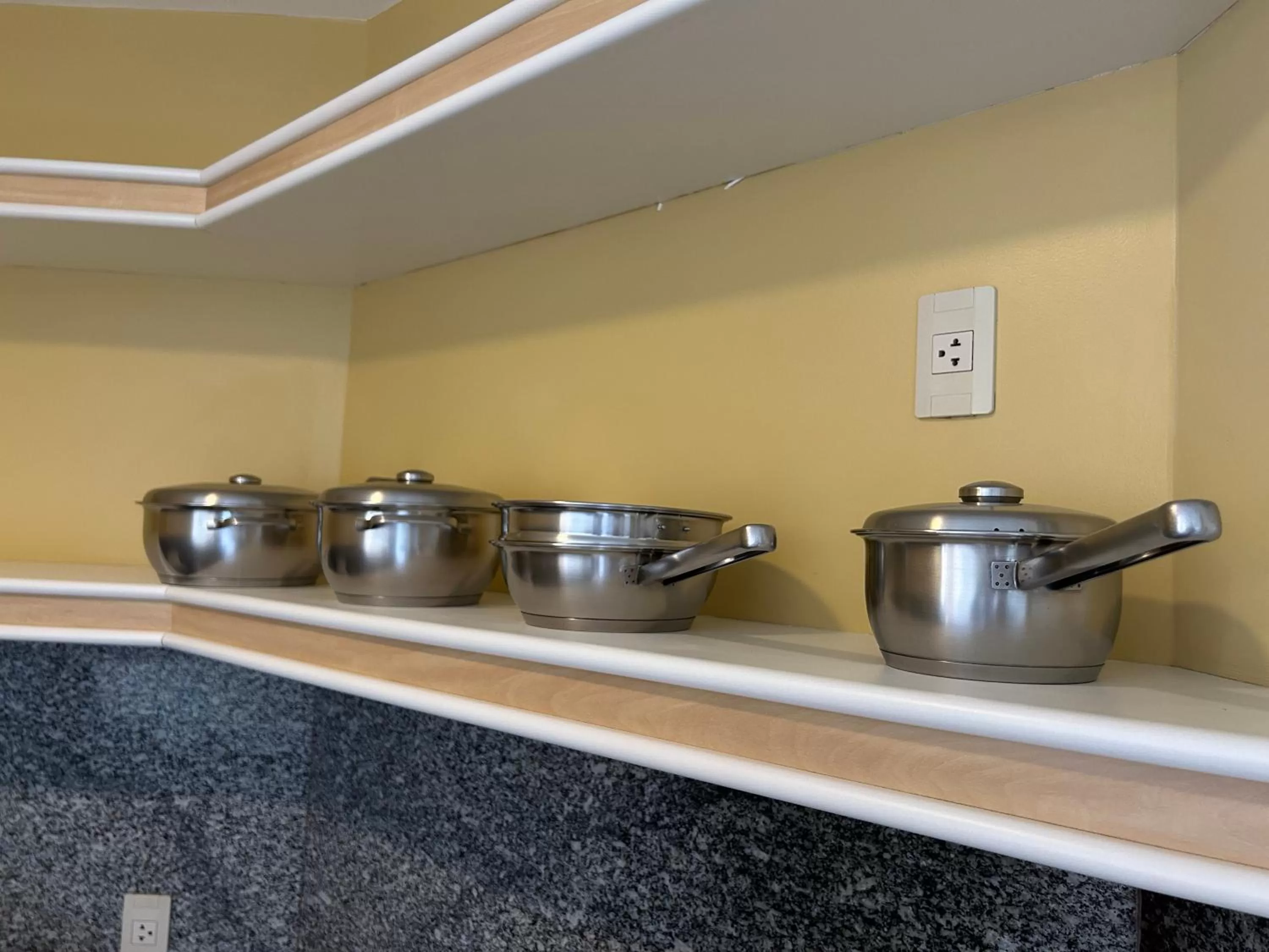 Kitchen or kitchenette in Golfinhos Apart Hotel