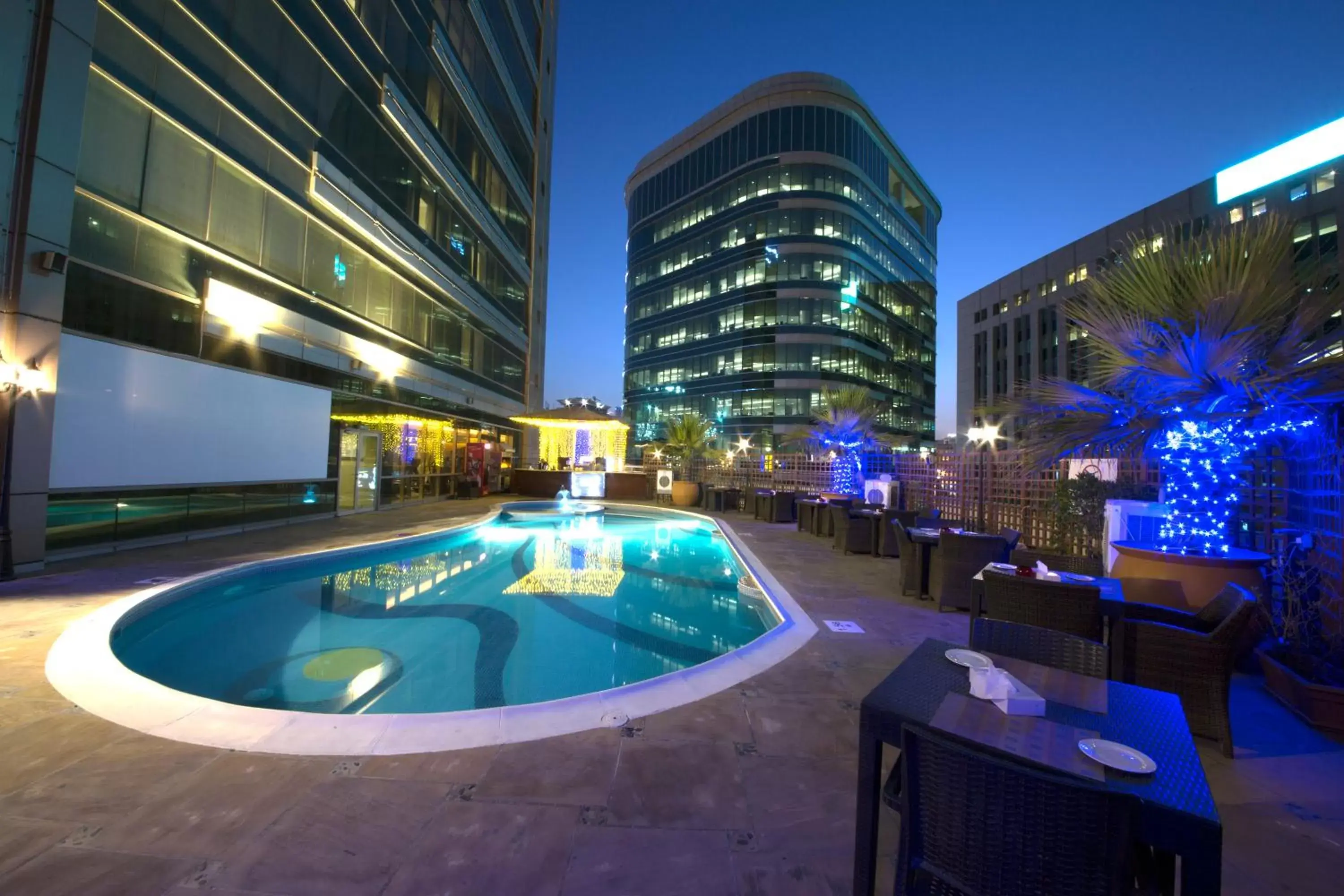 Night, Swimming Pool in City Seasons Suites