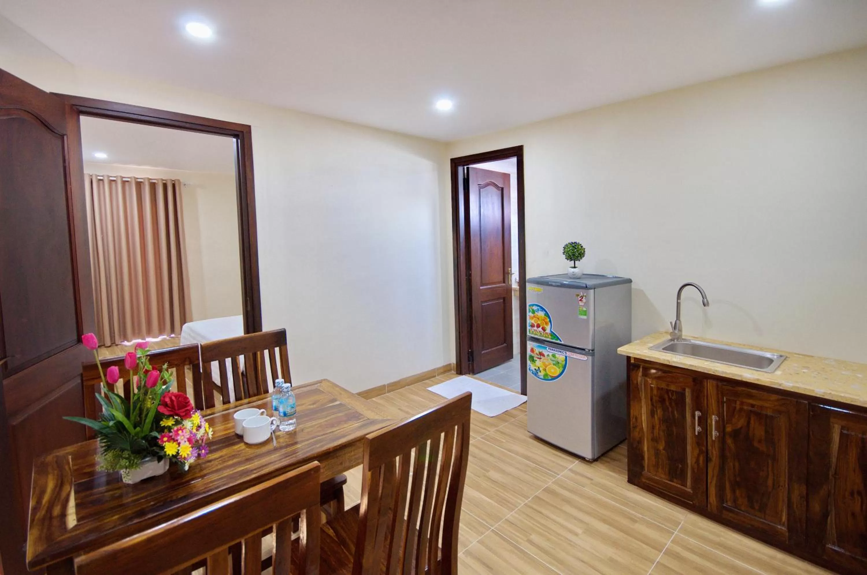 Kitchen or kitchenette in Harvey Hotel & Apartments