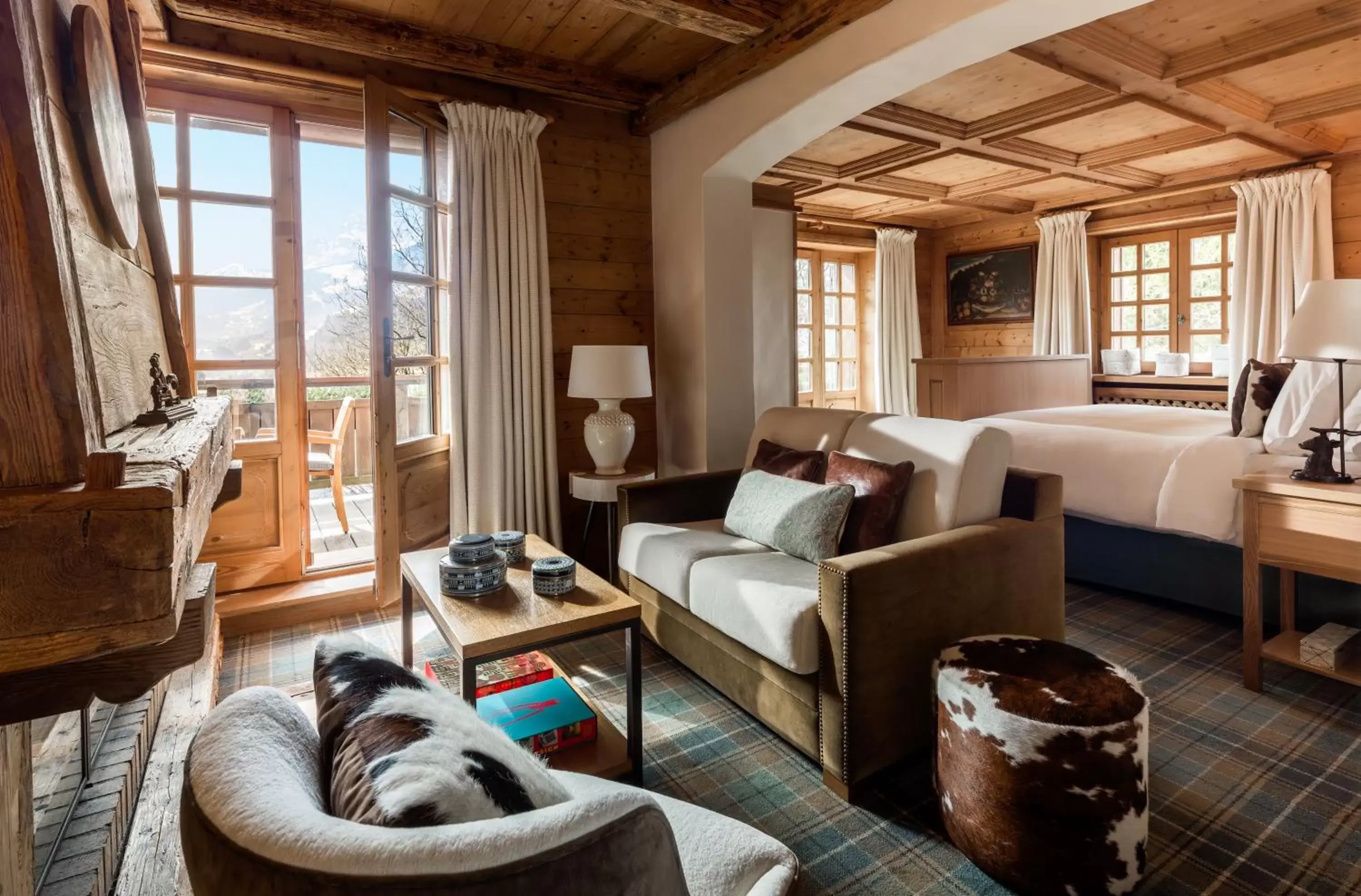 Seating Area in Les Chalets du Mont d'Arbois Megeve, a Four Seasons Hotel