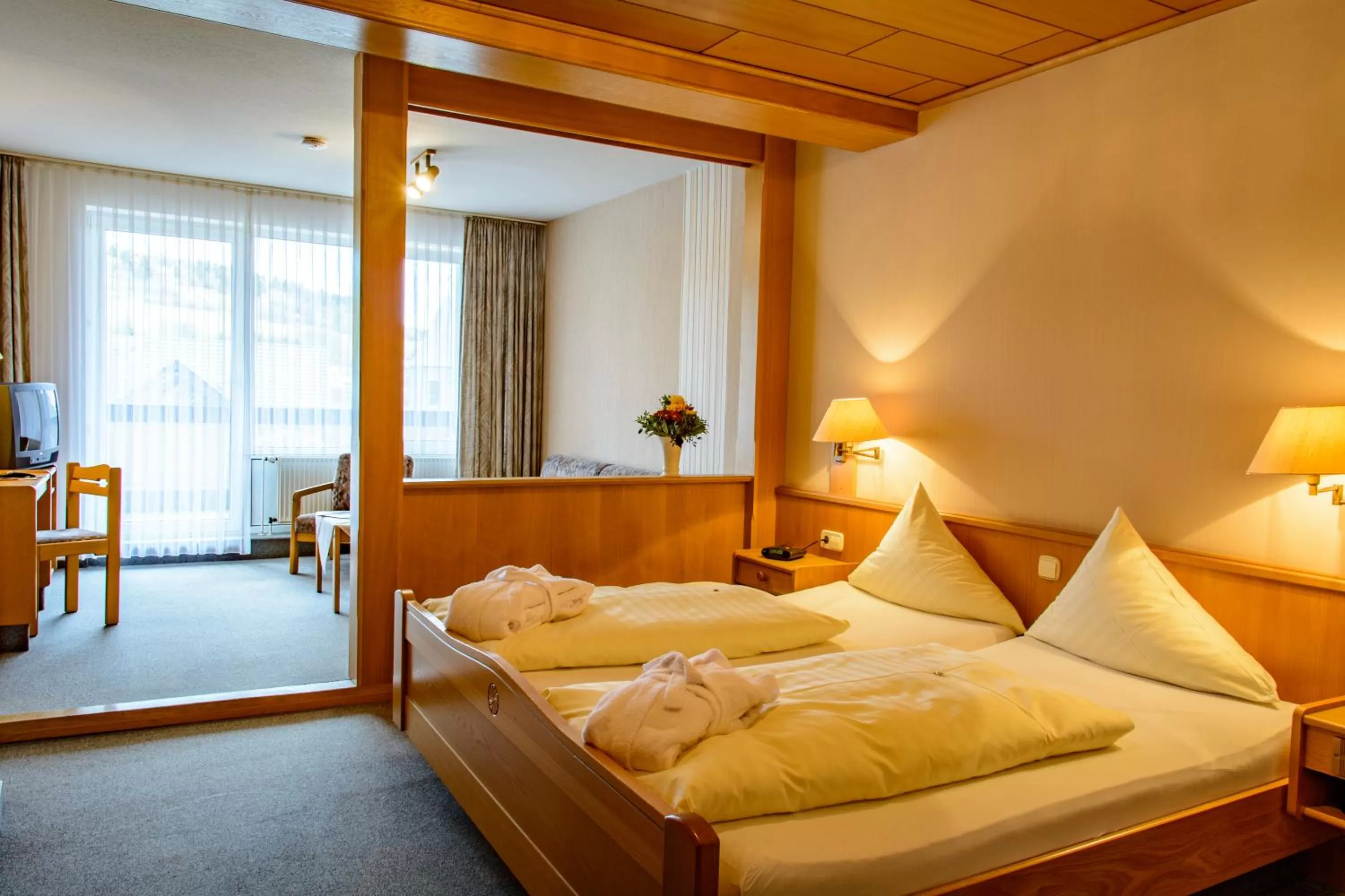 Photo of the whole room, Bed in Landhotel Henkenhof Willingen