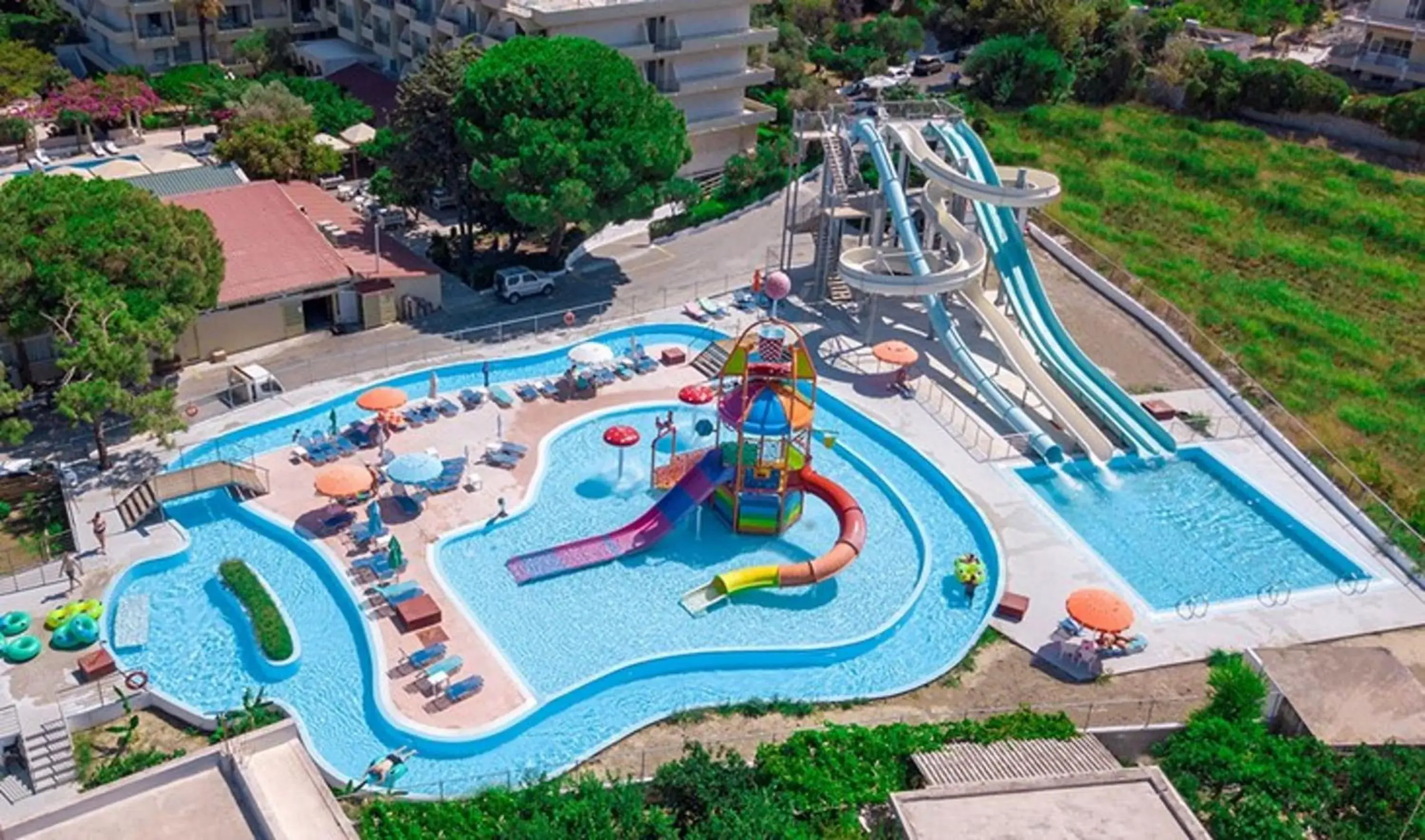 Aqua park, Pool View in Filerimos Village Hotel