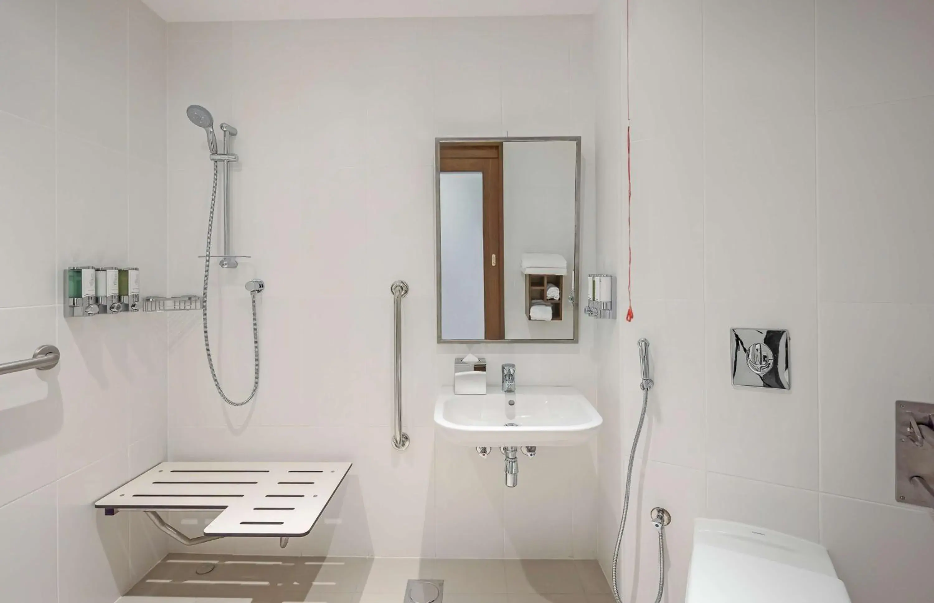Bathroom in Hampton By Hilton Dubai Al Barsha