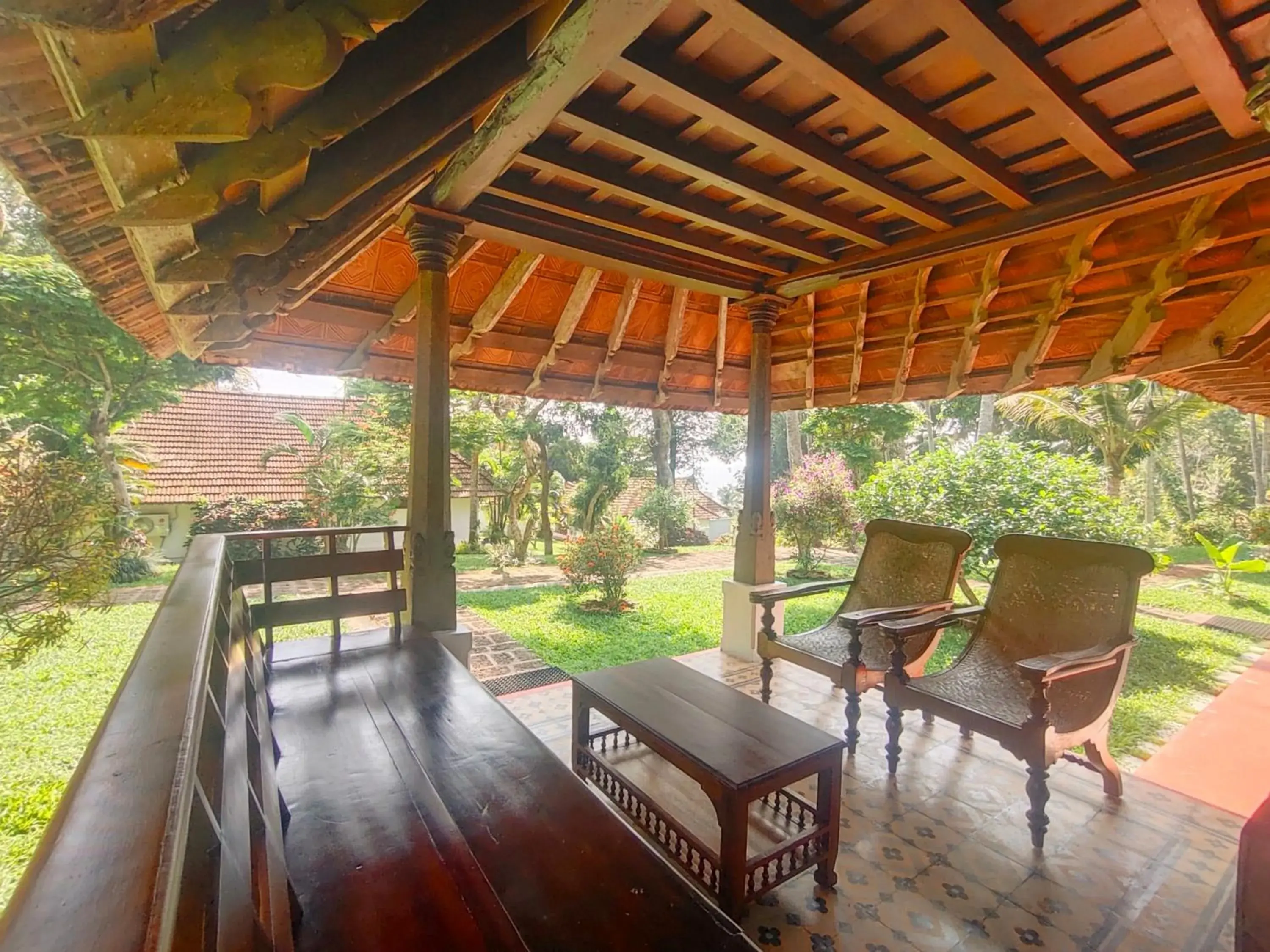 Seating area in The Travancore Heritage Beach Resort