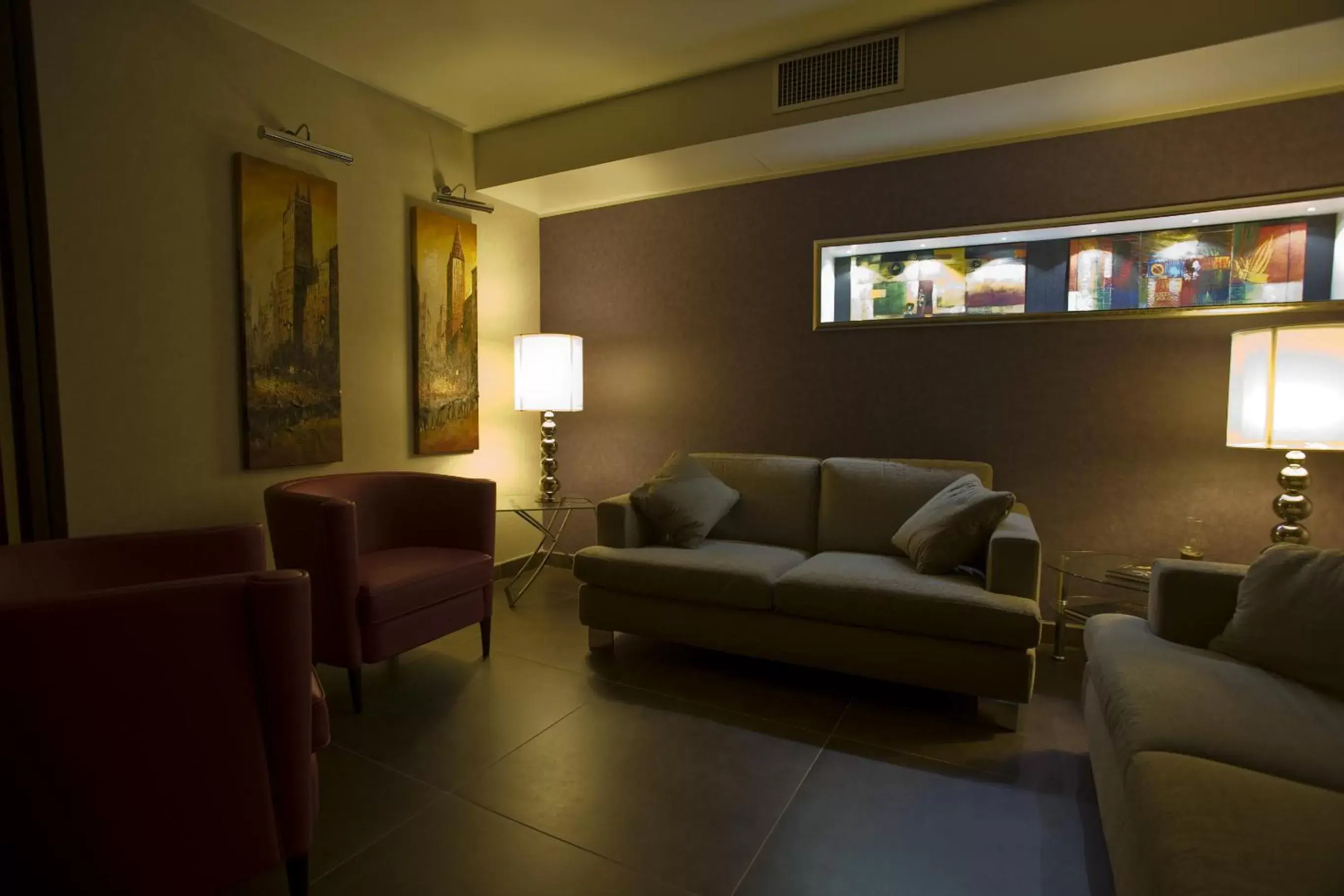 Lobby or reception, Lounge/Bar in Rome Airport Hotel Fiumicino