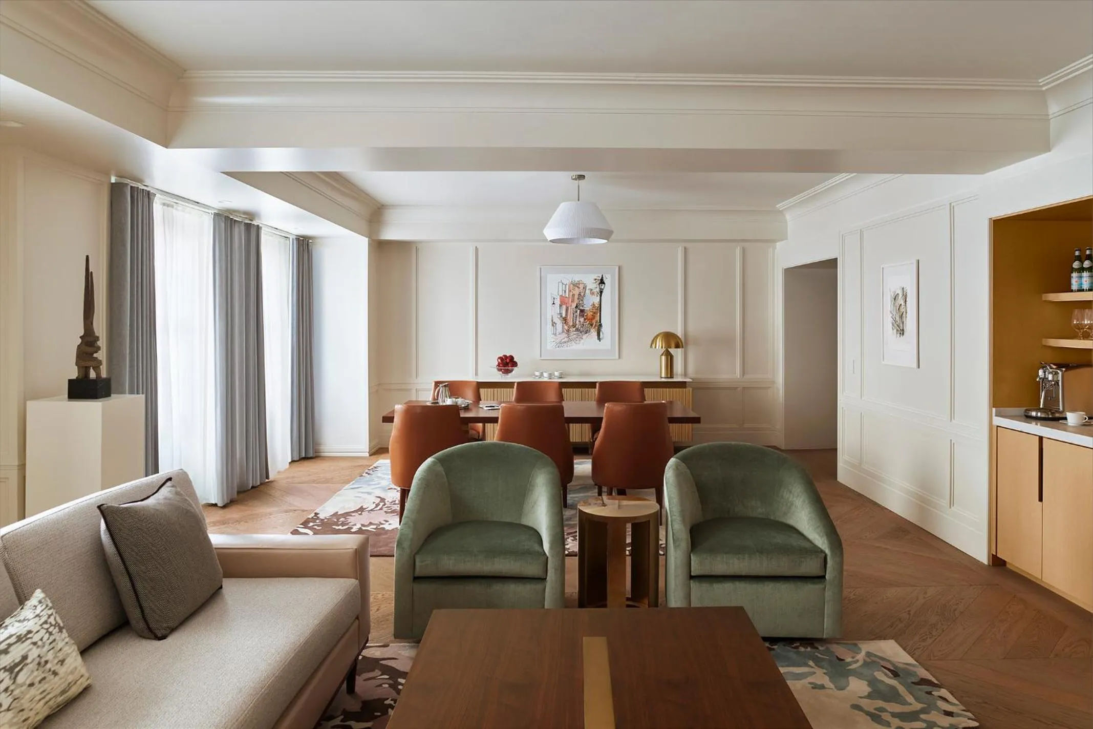 Living room in The Newbury Boston