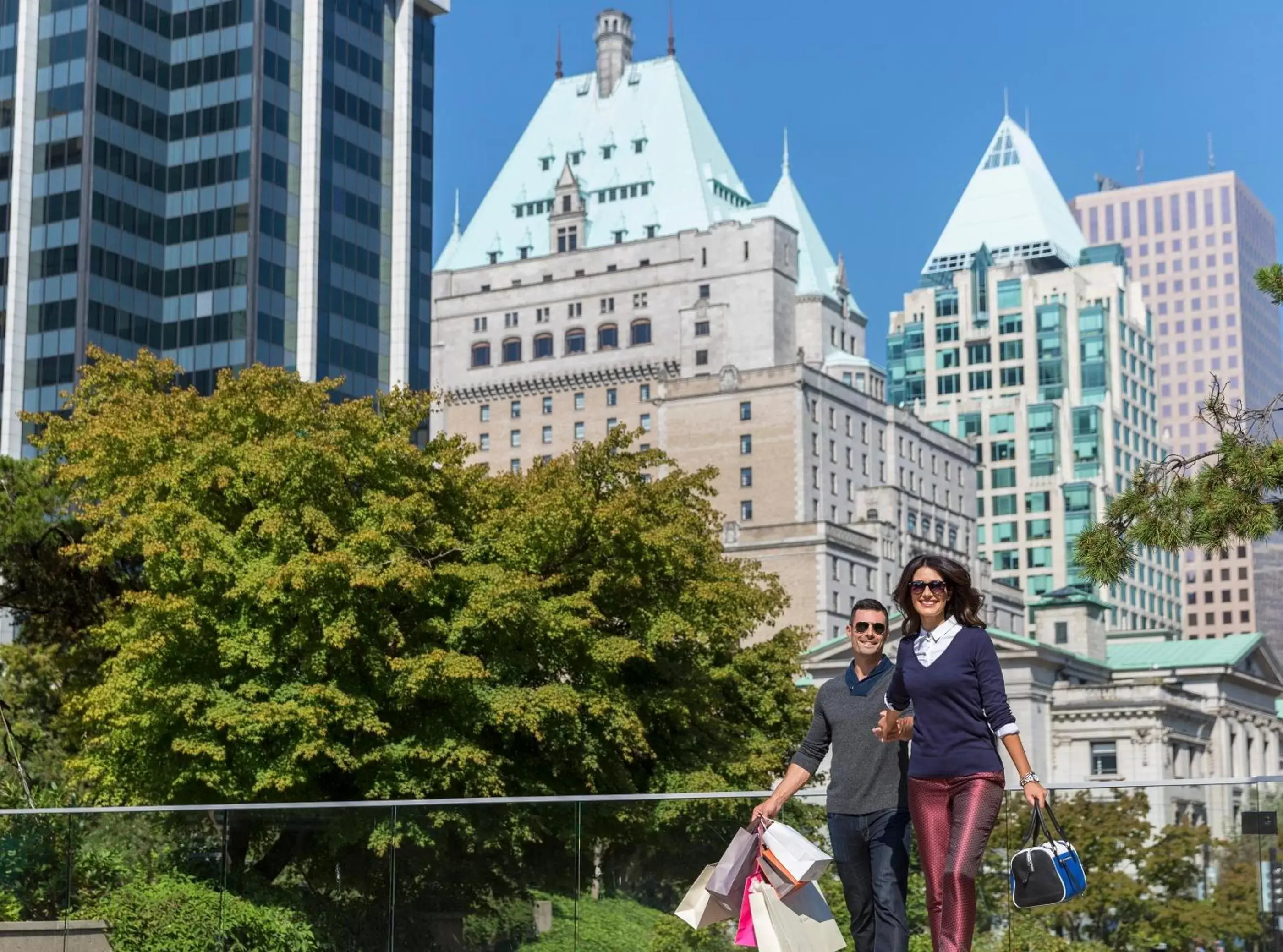 People in Fairmont Hotel Vancouver