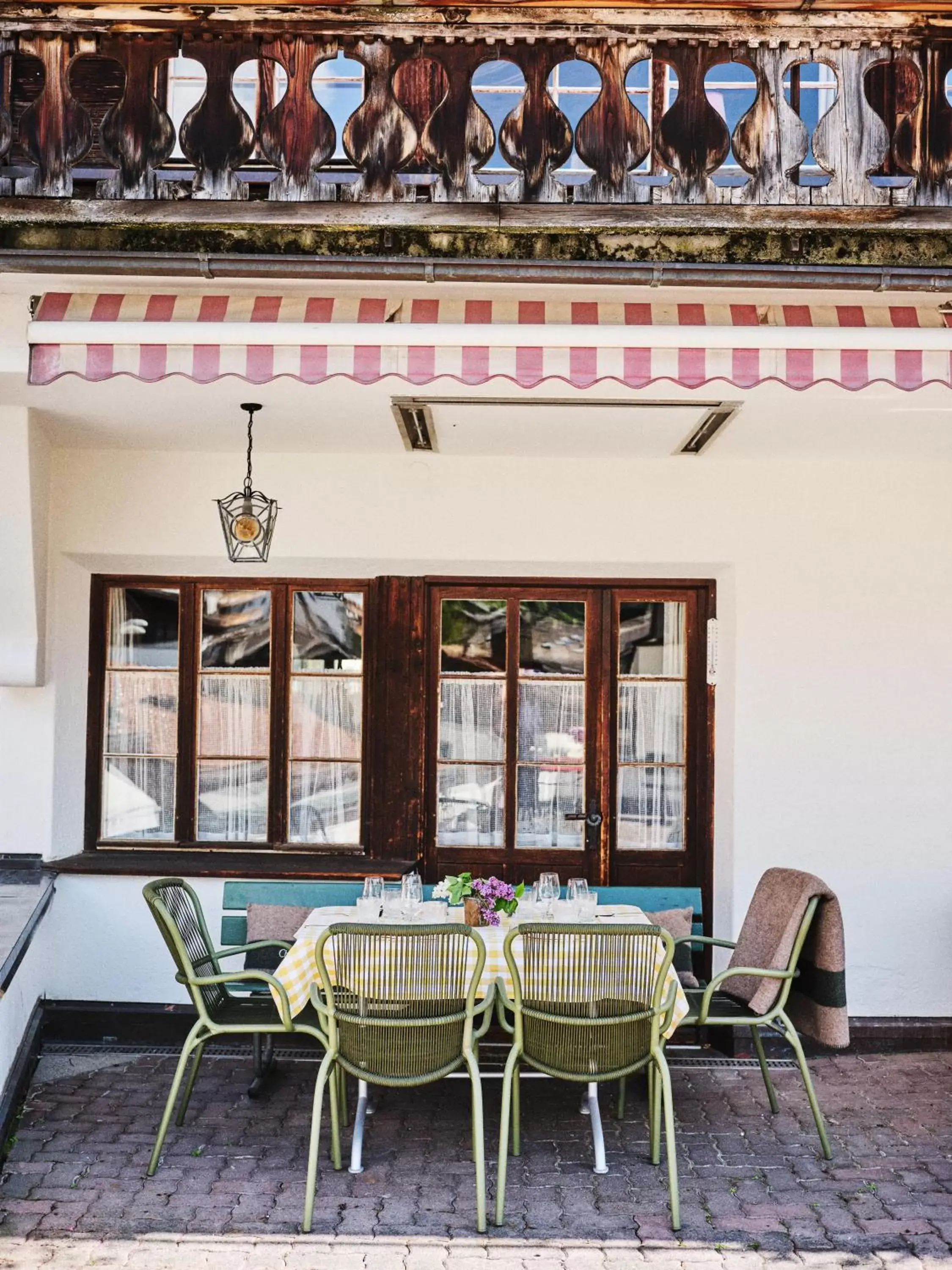 Balcony/Terrace in Hotel Chesa Grischuna