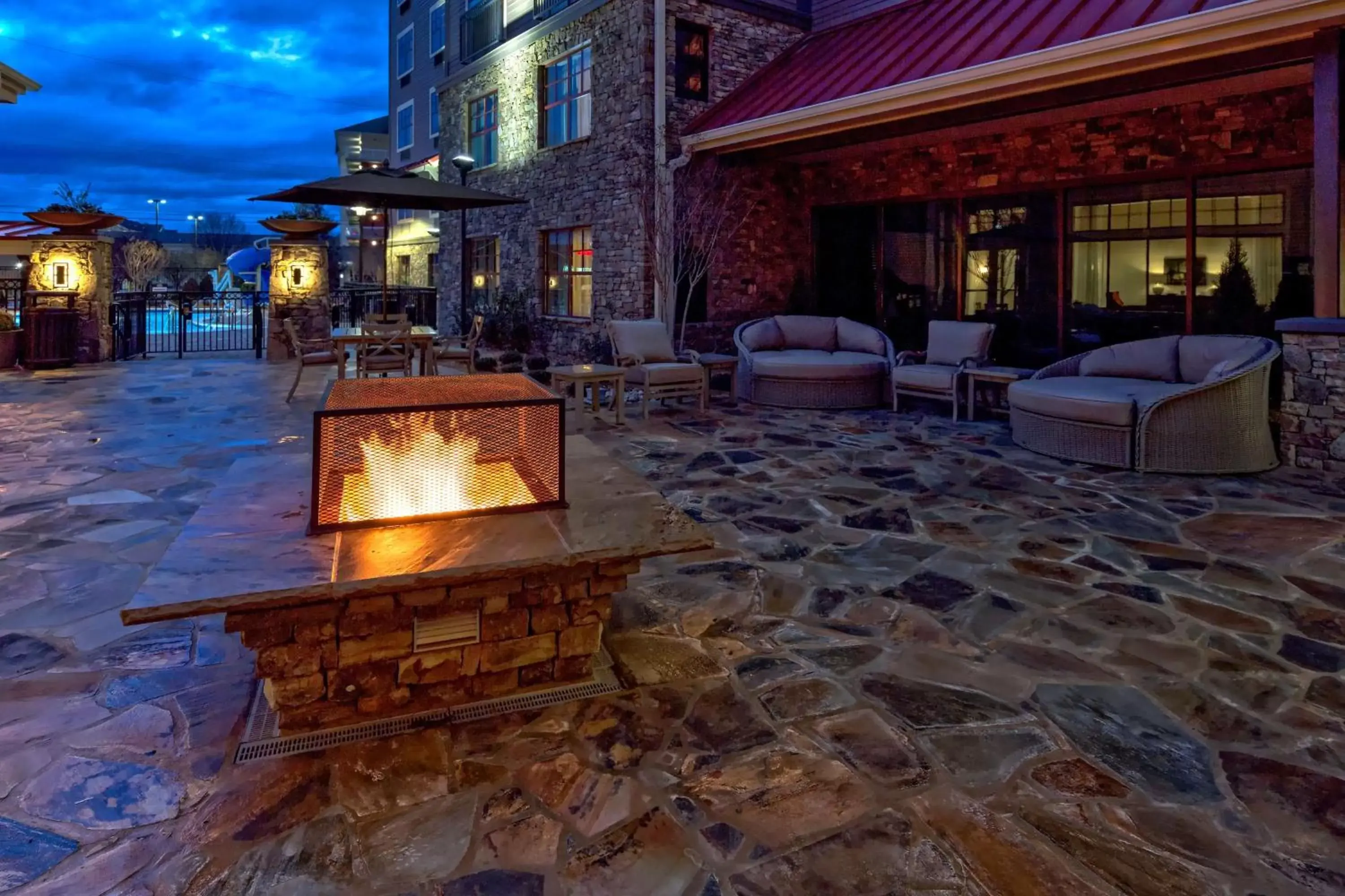 Pool view in Black Fox Lodge Pigeon Forge, Tapestry Collection by Hilton