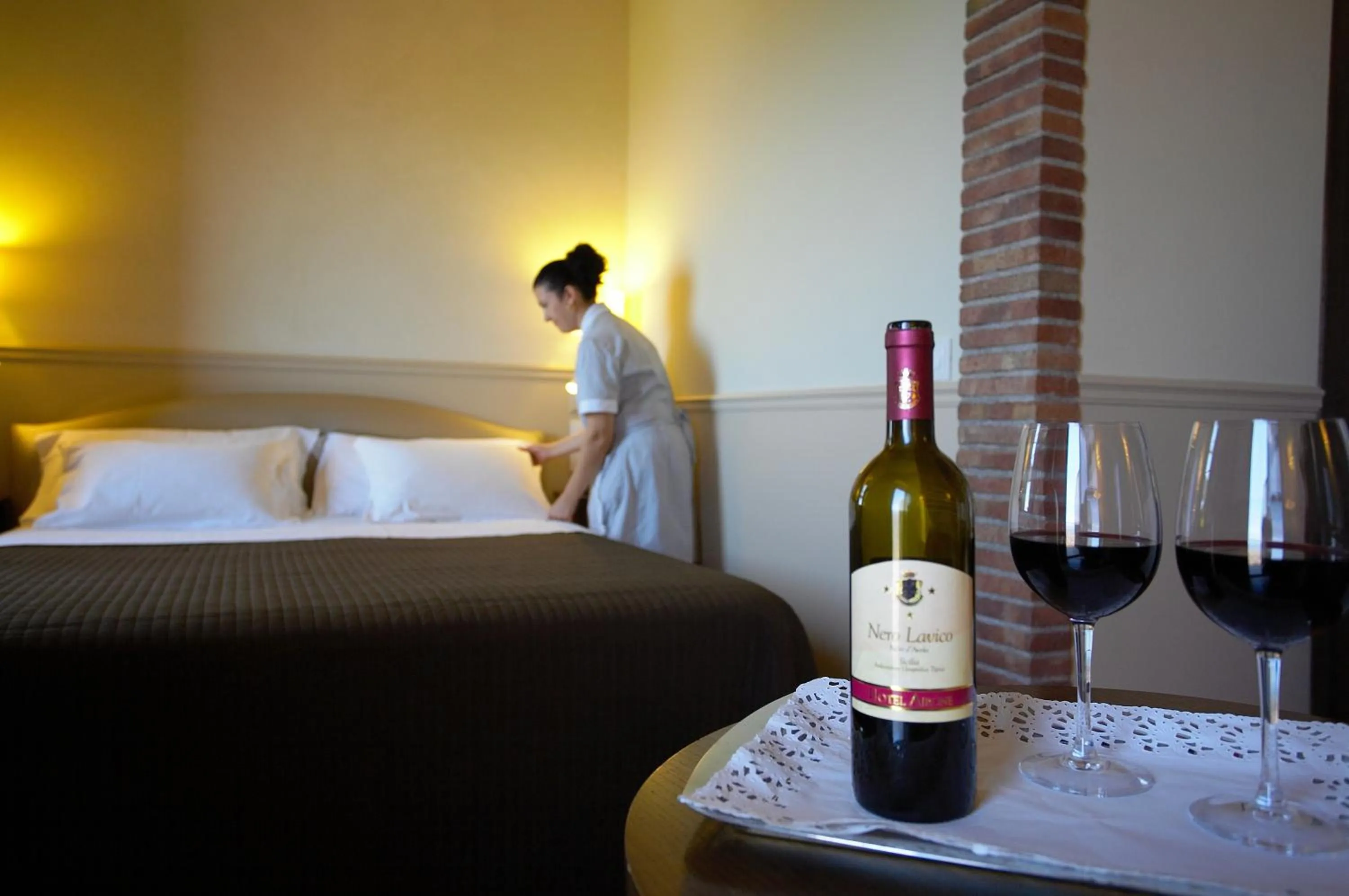 Decorative detail, Bed in Airone Wellness Hotel