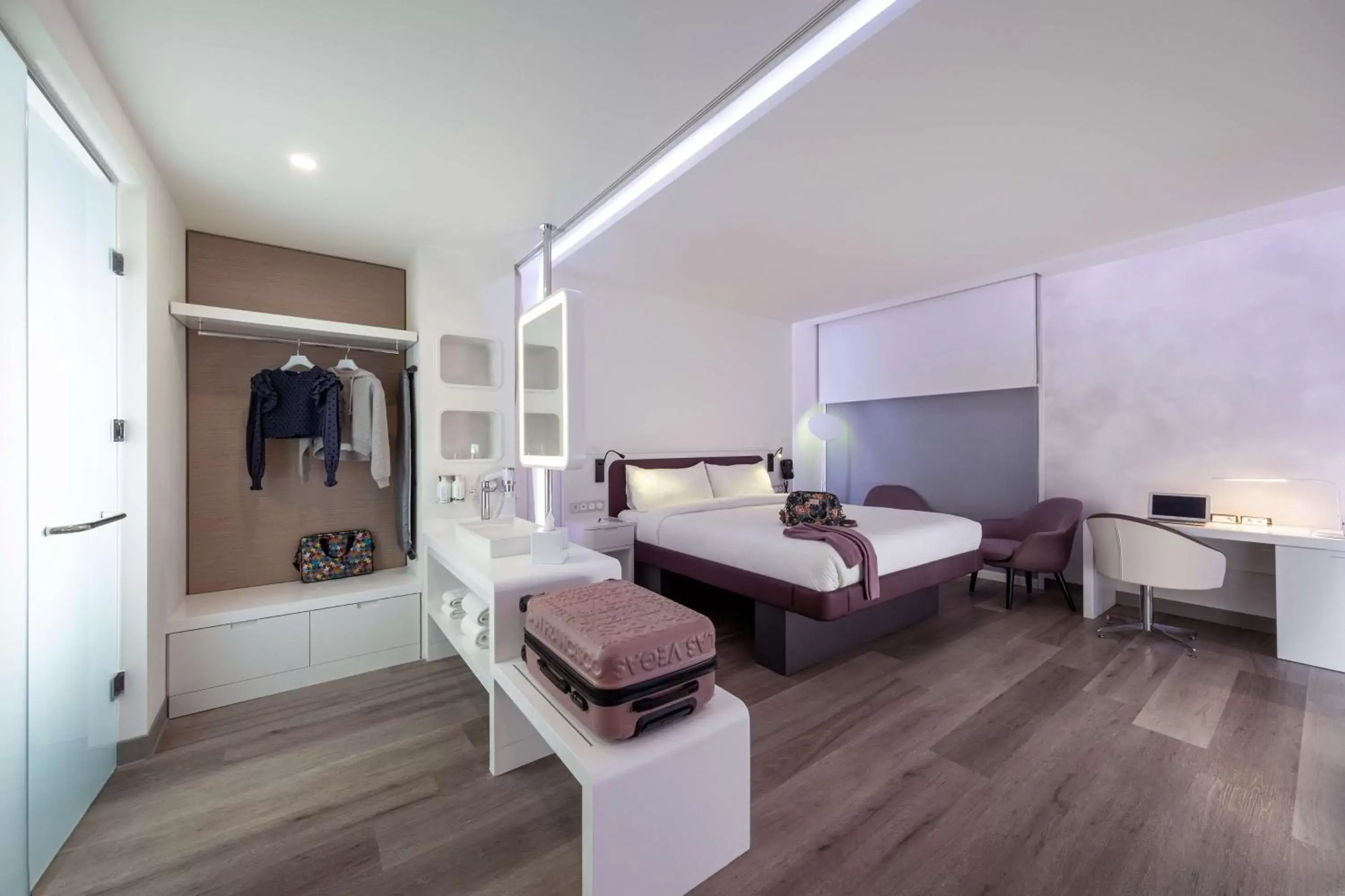 Bedroom, Bed in YOTELAIR Istanbul Airport, Duty free - International Transit area Bedroom, Bed in YOTELAIR Istanbul Airport, Duty free - International Transit area