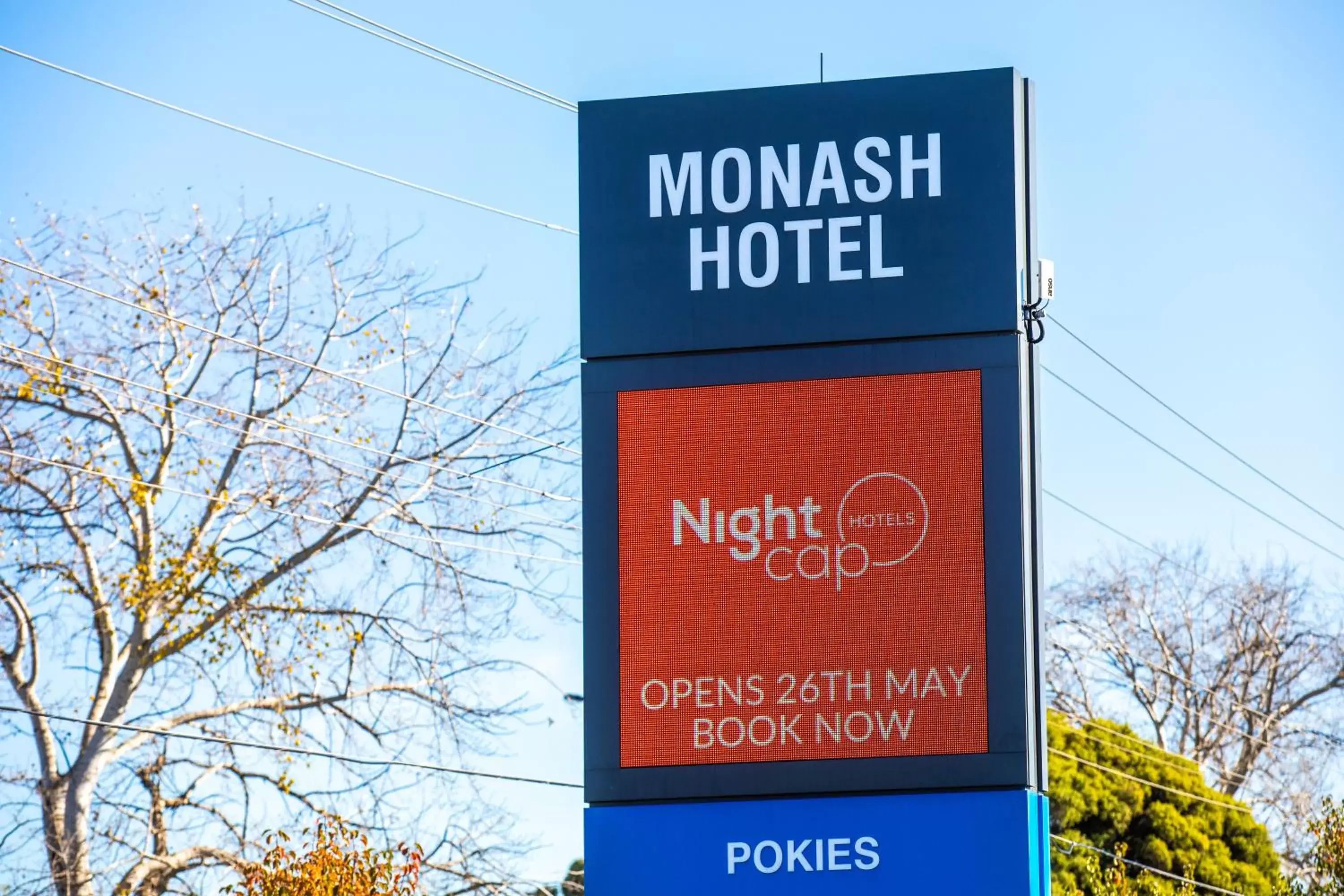 Property building, Property Logo/Sign in Nightcap at Monash Hotel