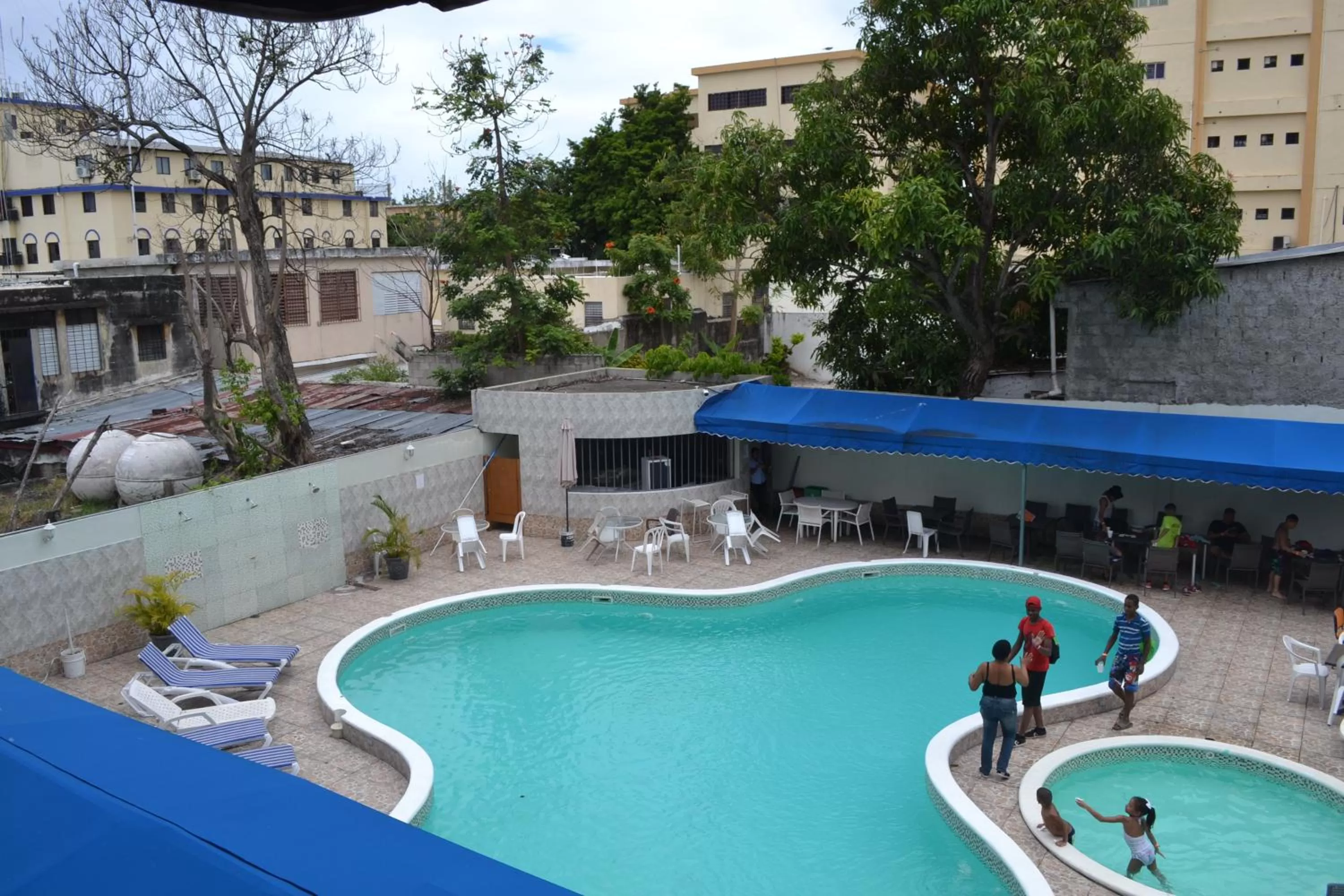 Pool view in Hotel Renacer