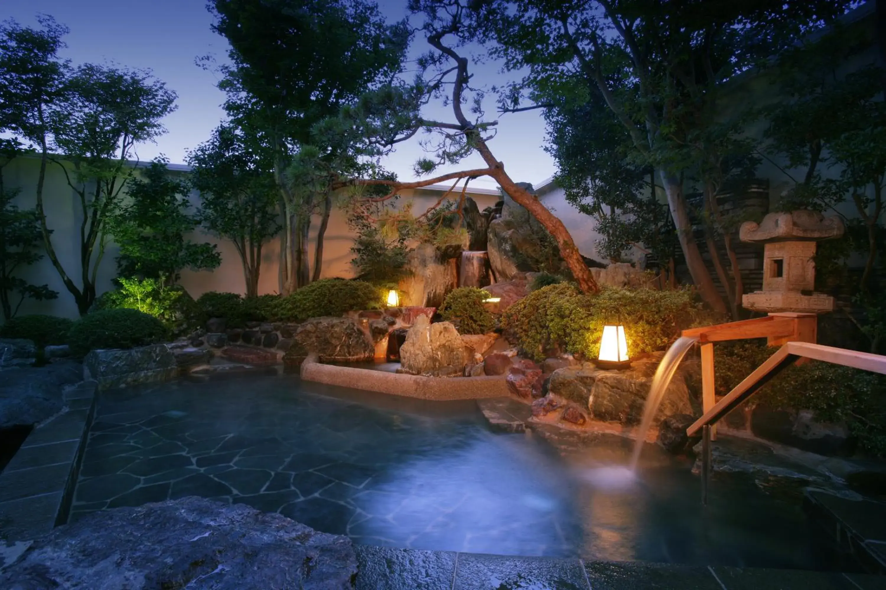 Hot Spring Bath, Swimming Pool in Kinugawa Grand Hotel Yume no Toki