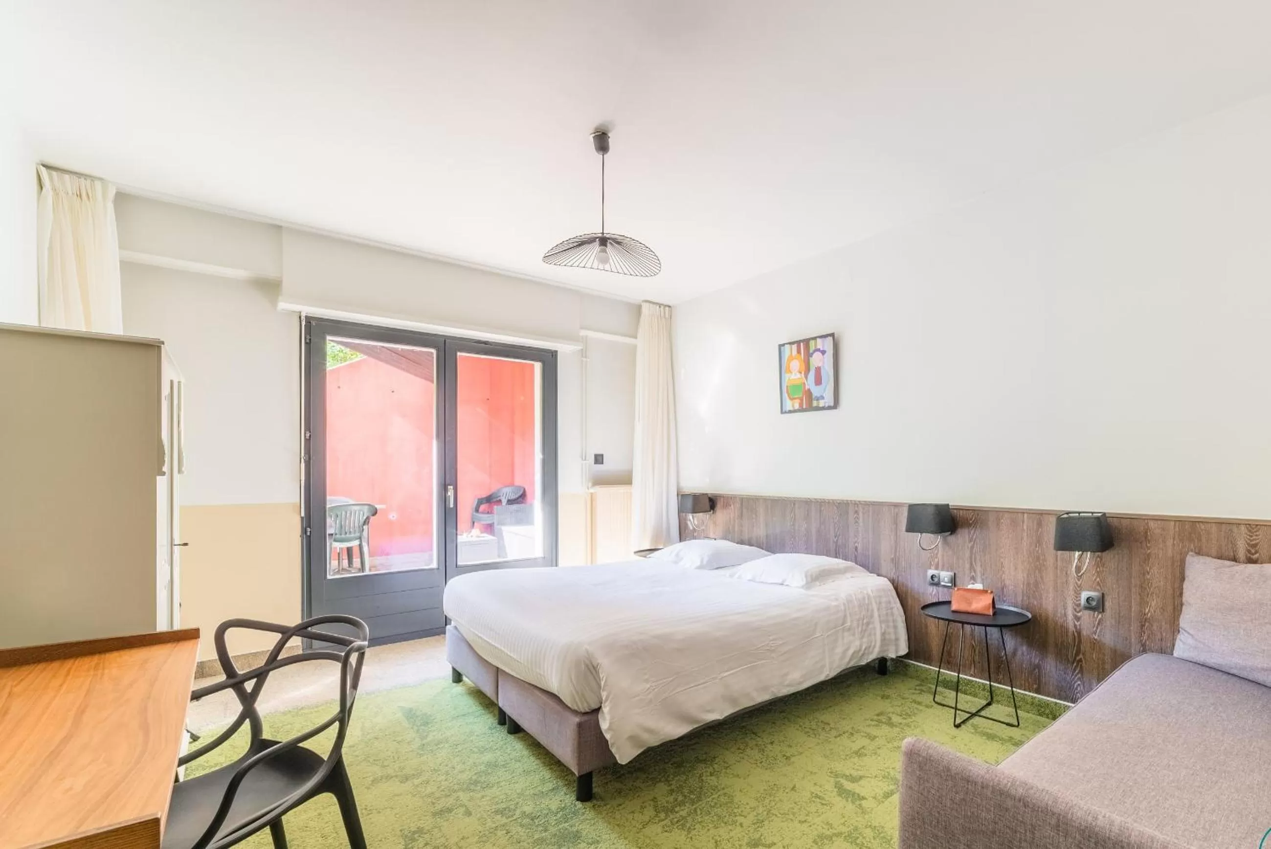 Bed in Hotel Restaurant au Floridor