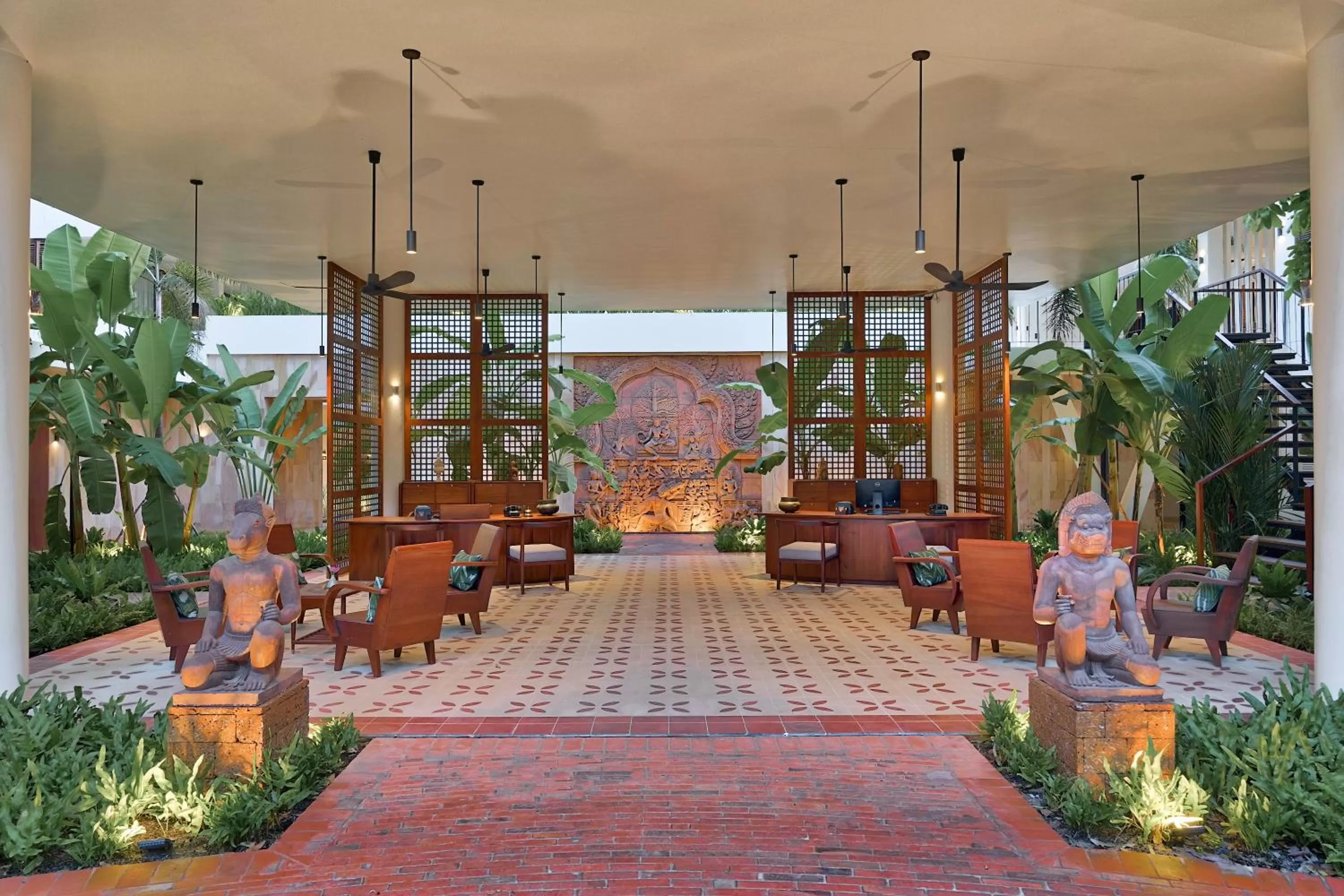 Facade/entrance in FCC Angkor by Avani