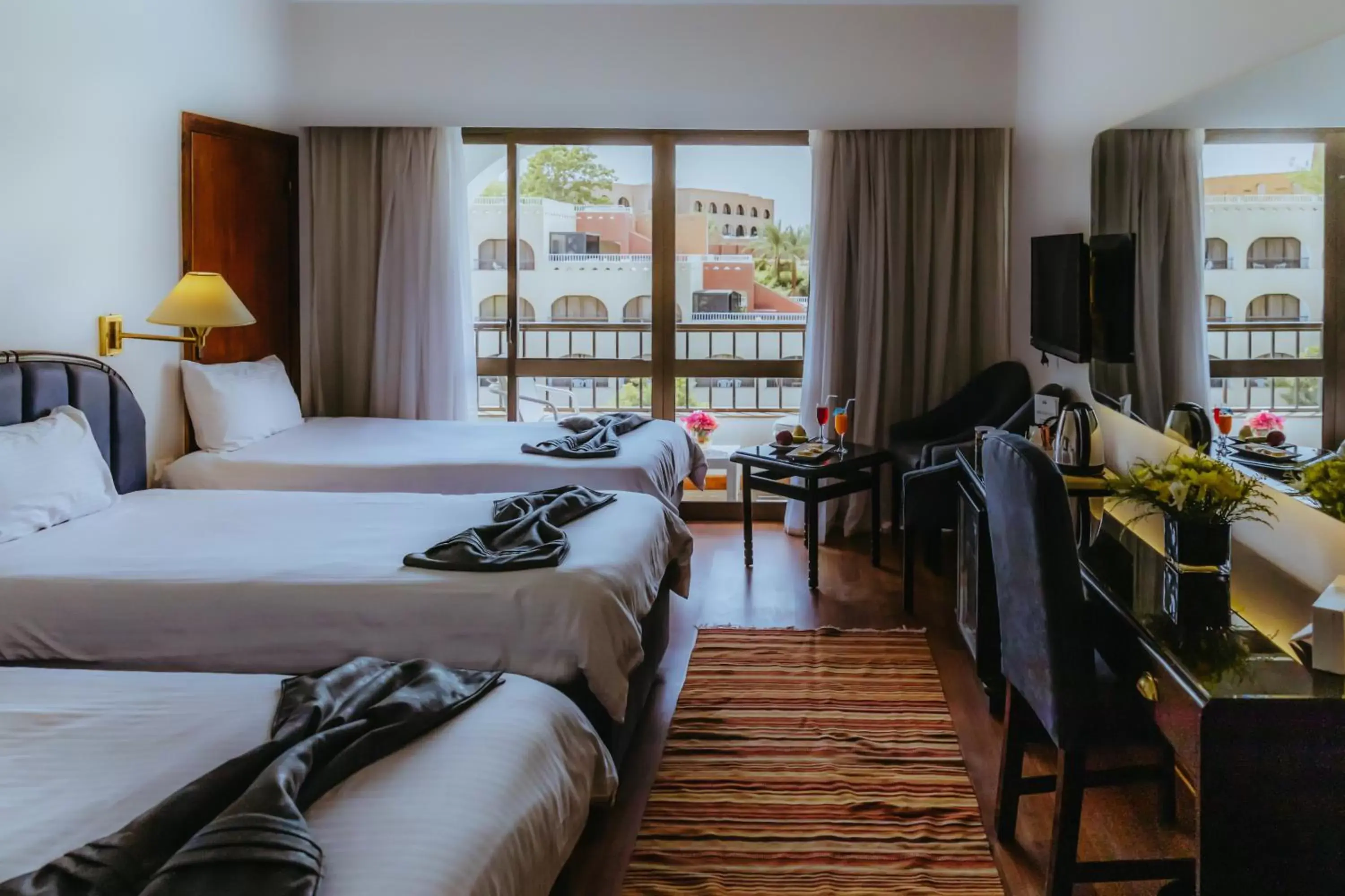 Garden view, Bed in Basma Hotel Aswan Garden view, Bed in Basma Hotel Aswan