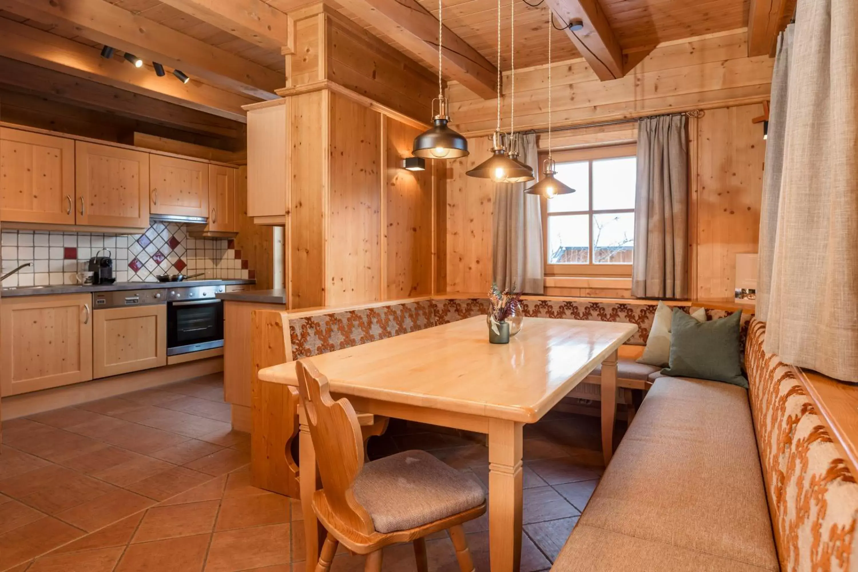 kitchen, Dining Area in Almwelt Austria