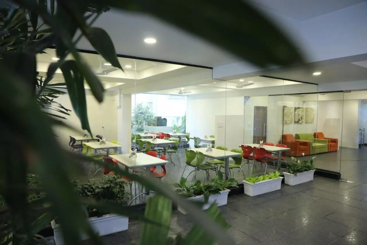 Seating area in SwanSuites Gachibowli