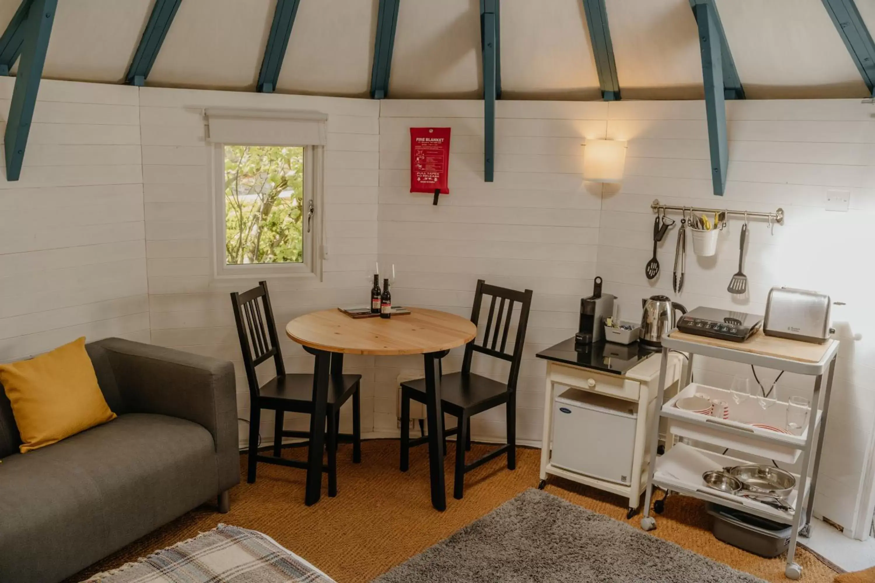 Dining area in Little England Retreats - Cottage, Yurt and Shepherd Huts