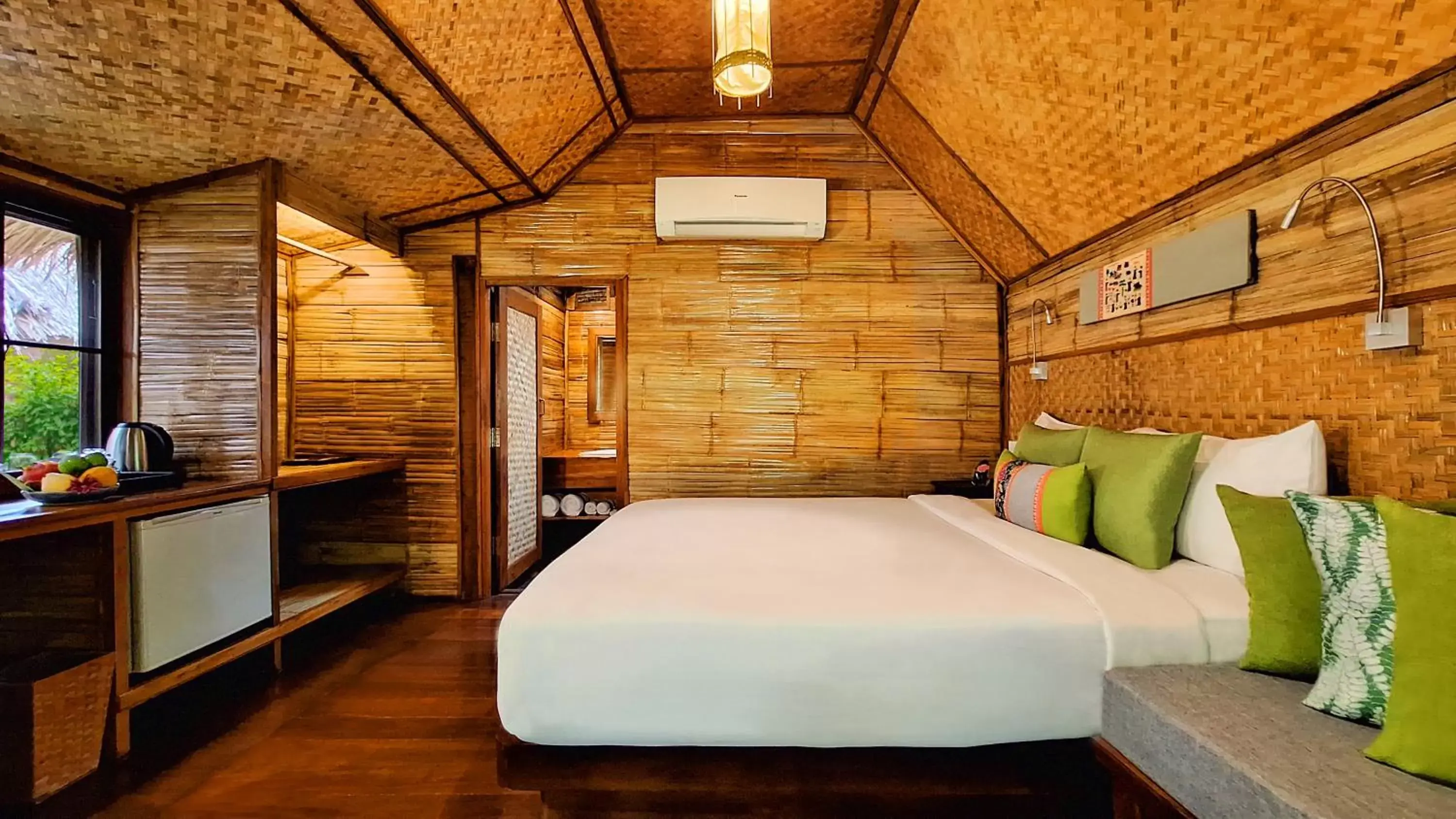 Bed in Pai Village Boutique Resort