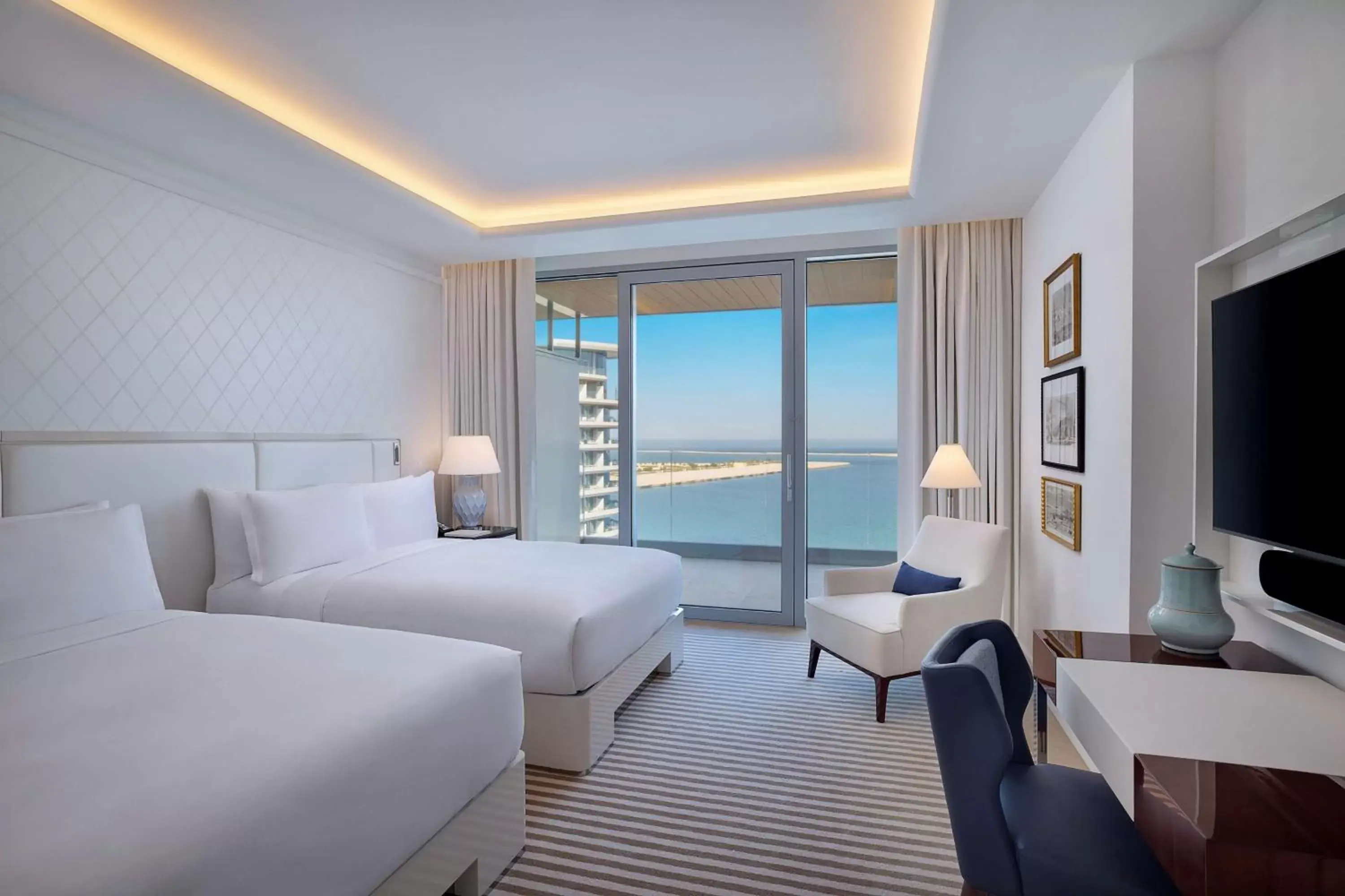 Bed, Sea View in Waldorf Astoria Lusail, Doha