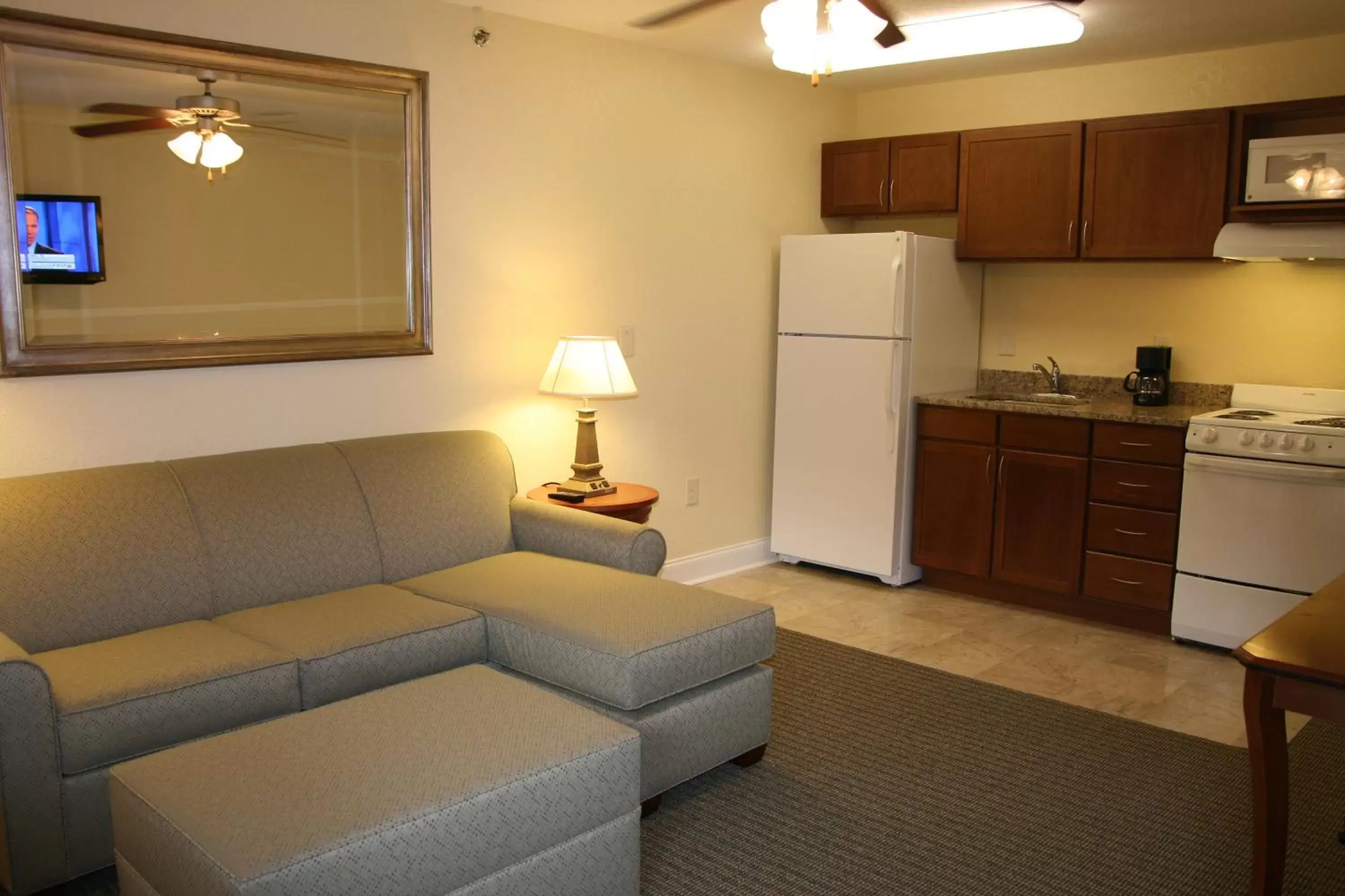 Seating Area in Affordable Suites of America Augusta