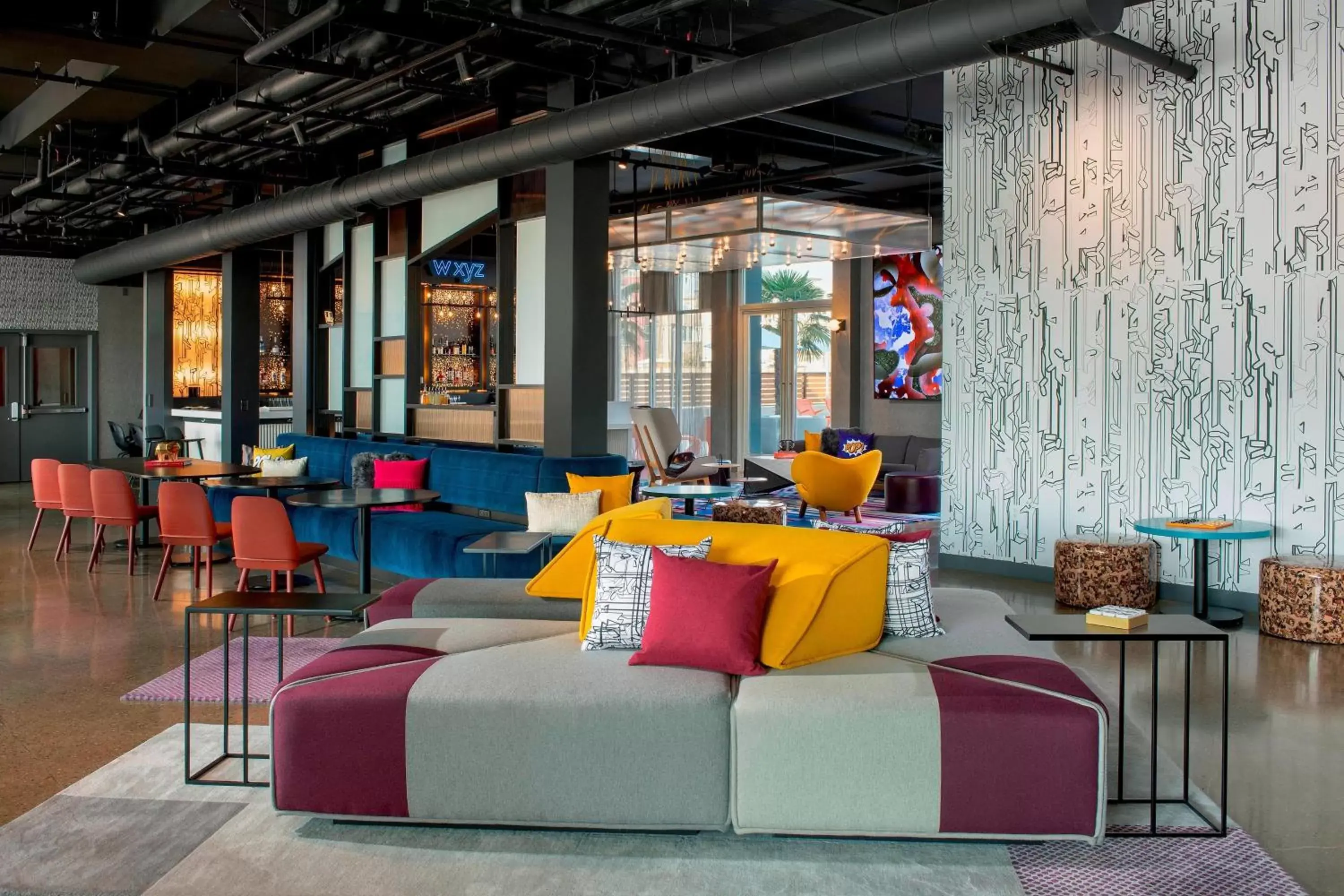 Lobby or reception, Lounge/Bar in Aloft Nashville Airport