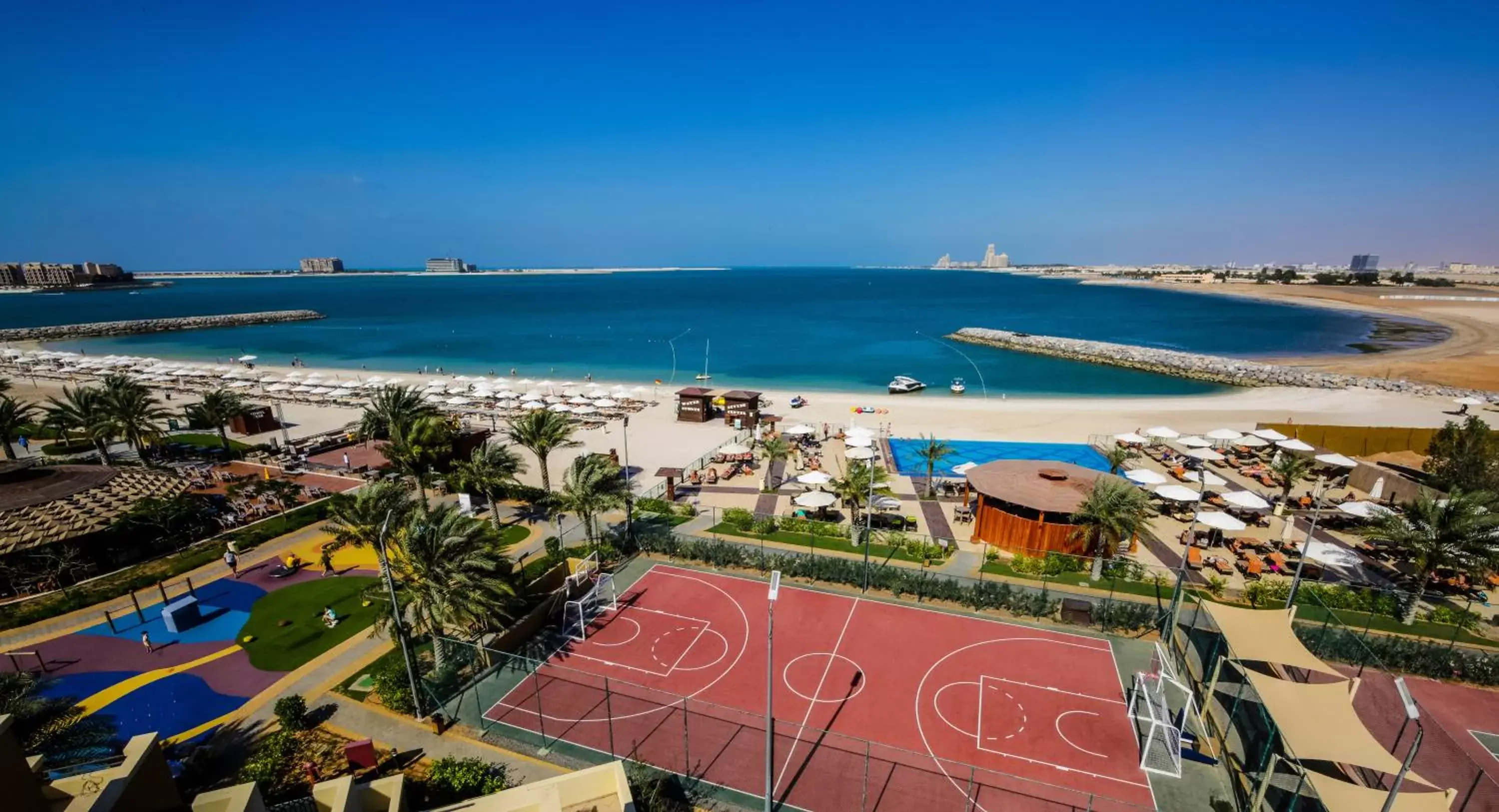 Tennis court, Bird's-eye View in Rixos Bab Al Bahr