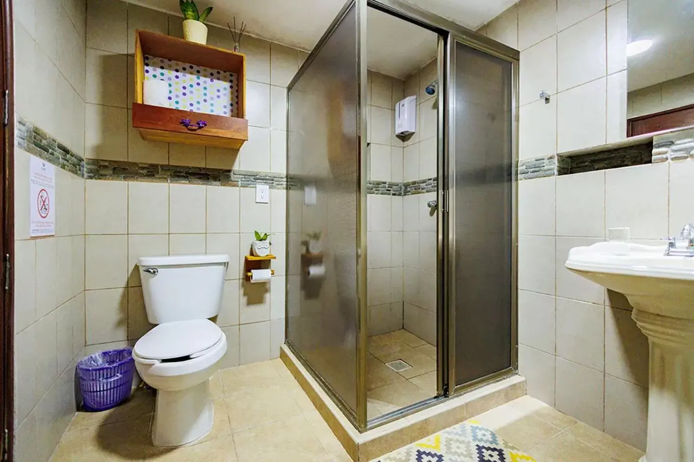 Bathroom in El Búho Lagoon Bacalar