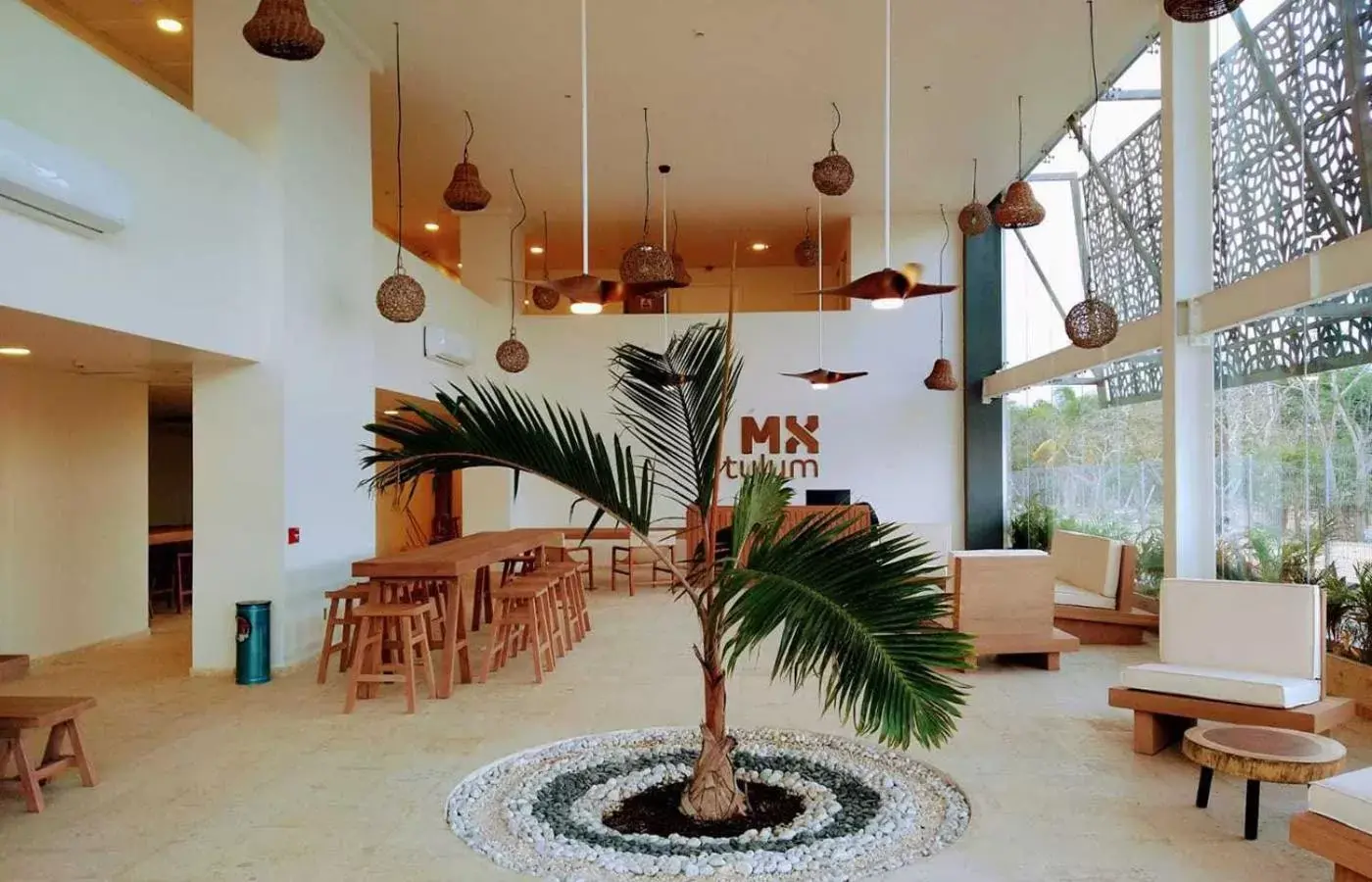 Living room in Hotel MX tulum