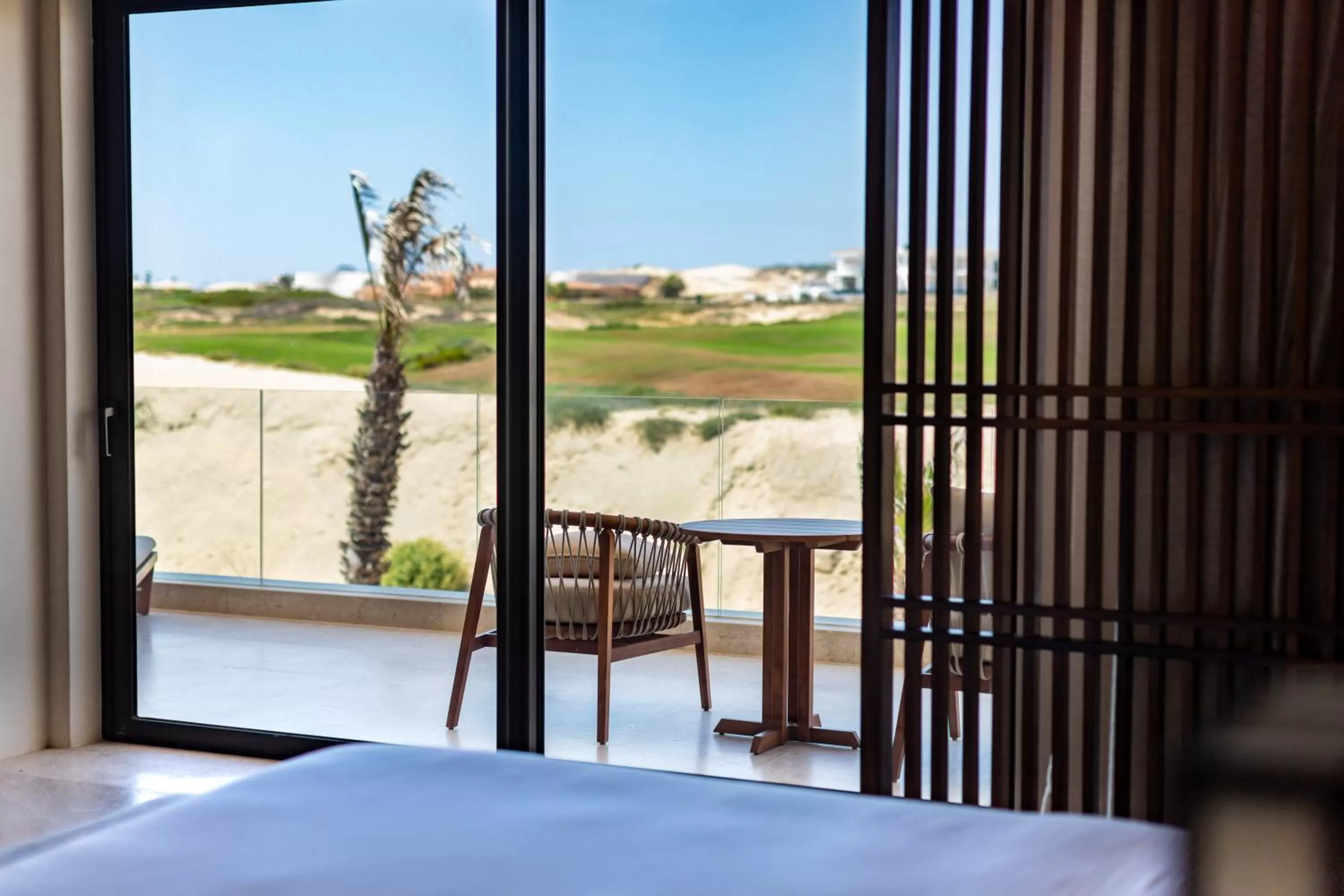 Balcony/Terrace, Bed in Nobu Hotel Los Cabos