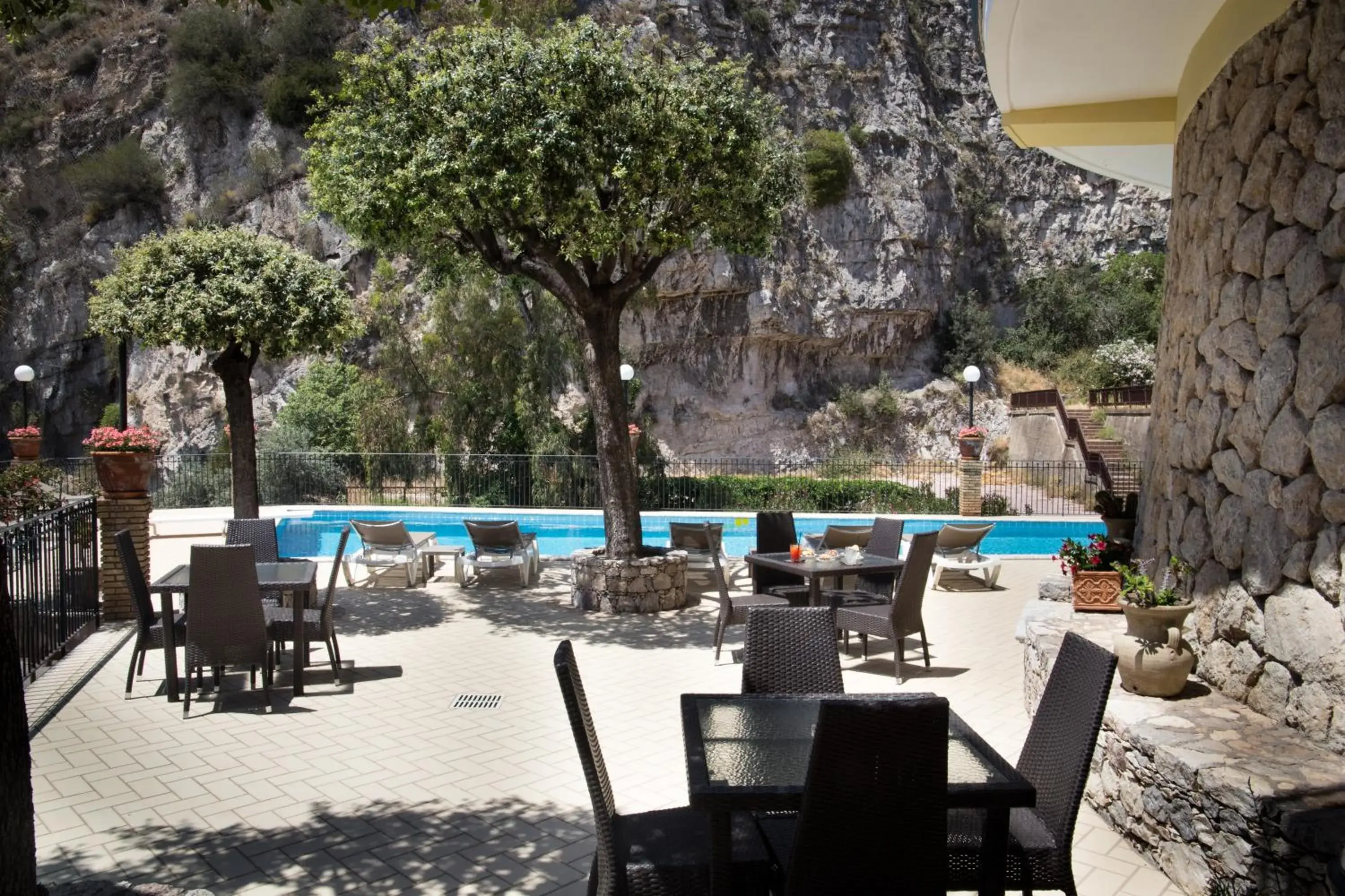 Balcony/Terrace, Swimming Pool in Hotel Corallo