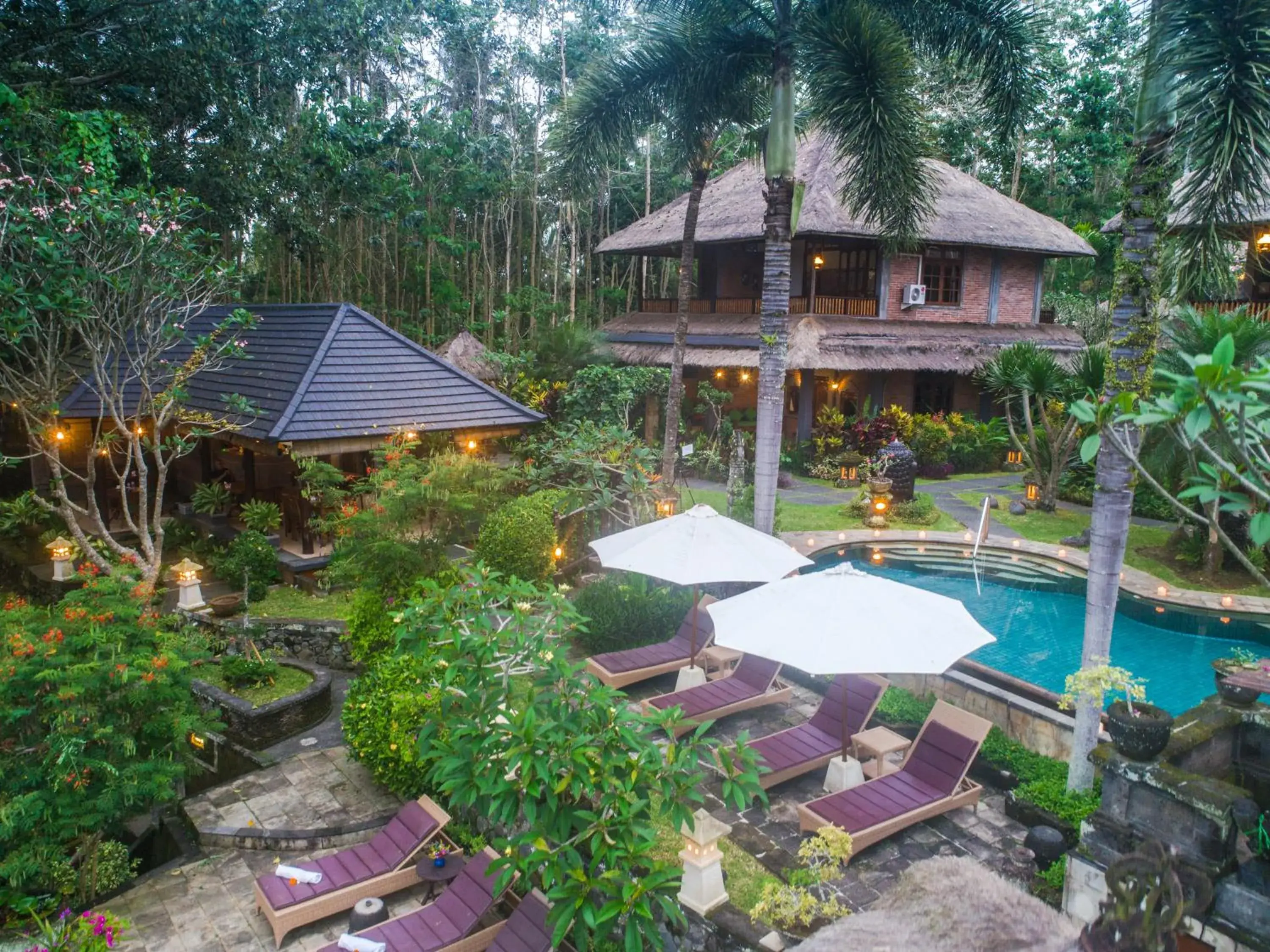 Bird's eye view, Pool View in Hotel Bunga Permai