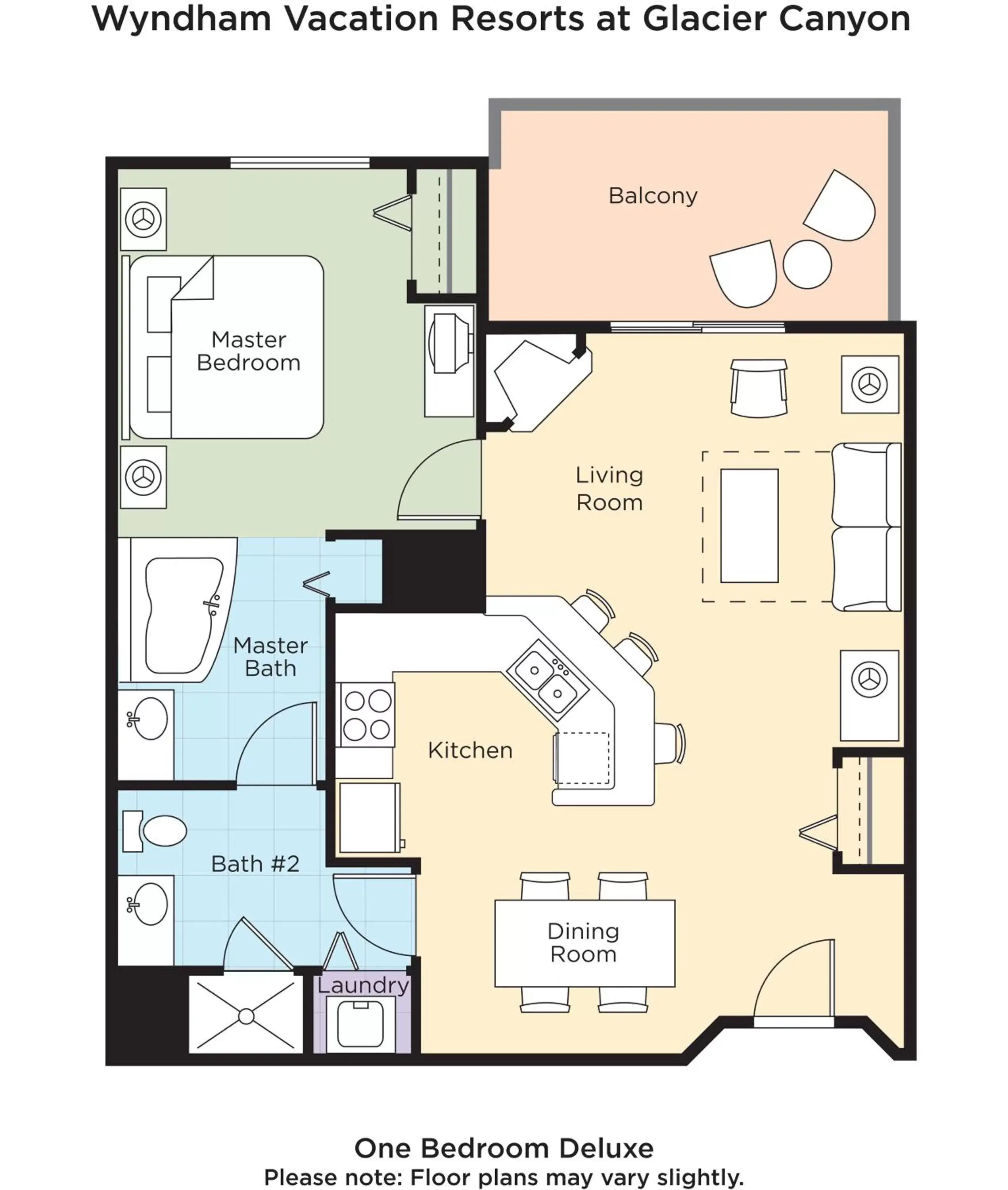 Floor Plan in Club Wyndham Glacier Canyon