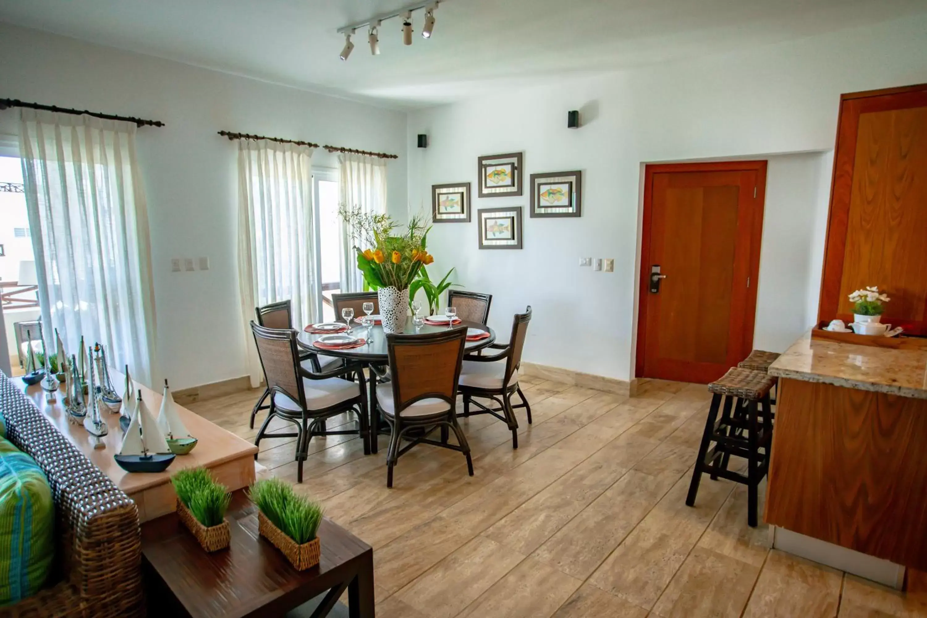 Living room, Dining Area in Xeliter Balcones del Atlantico - Las Terrenas
