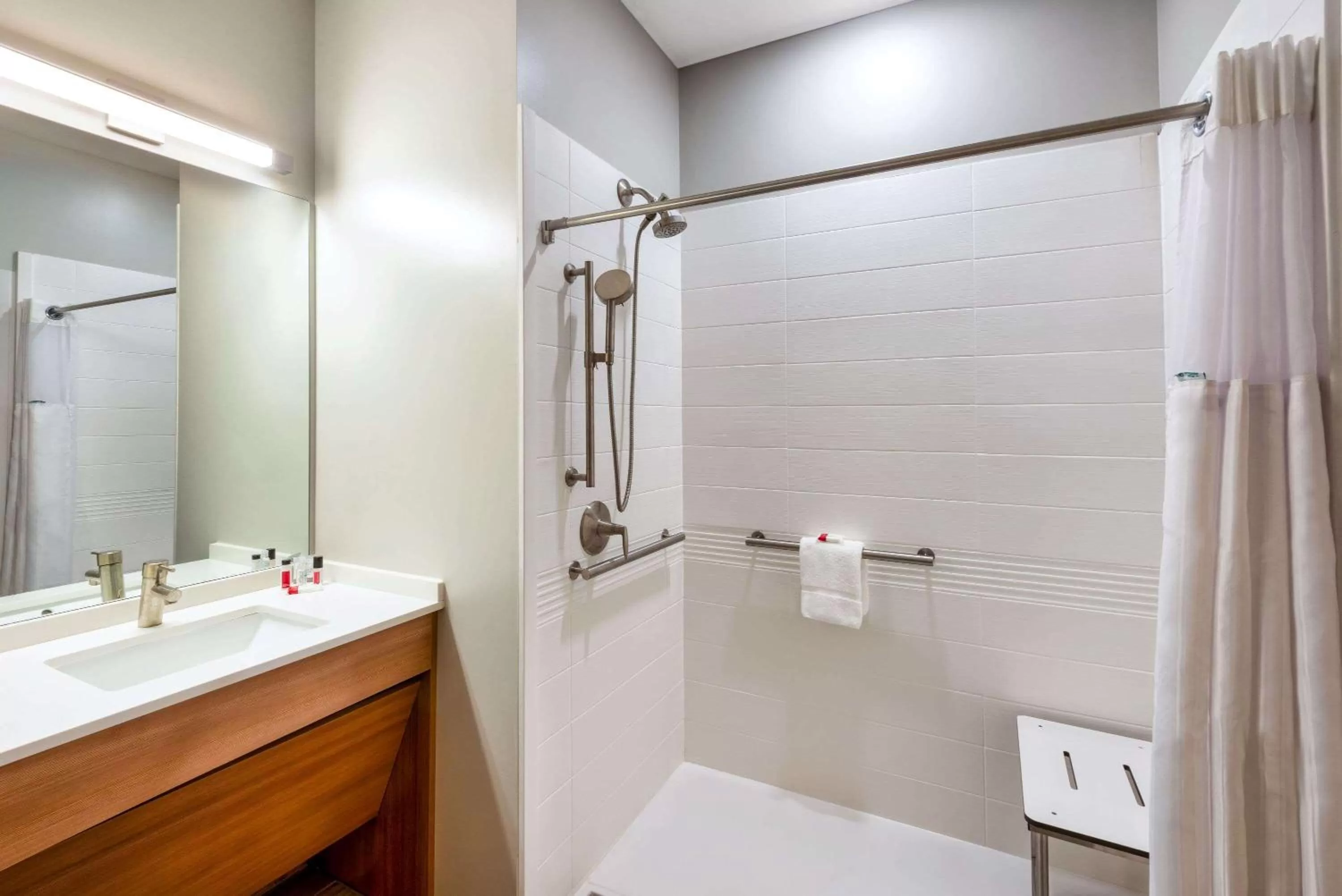 Shower in Microtel Inn & Suites by Wyndham Farmington