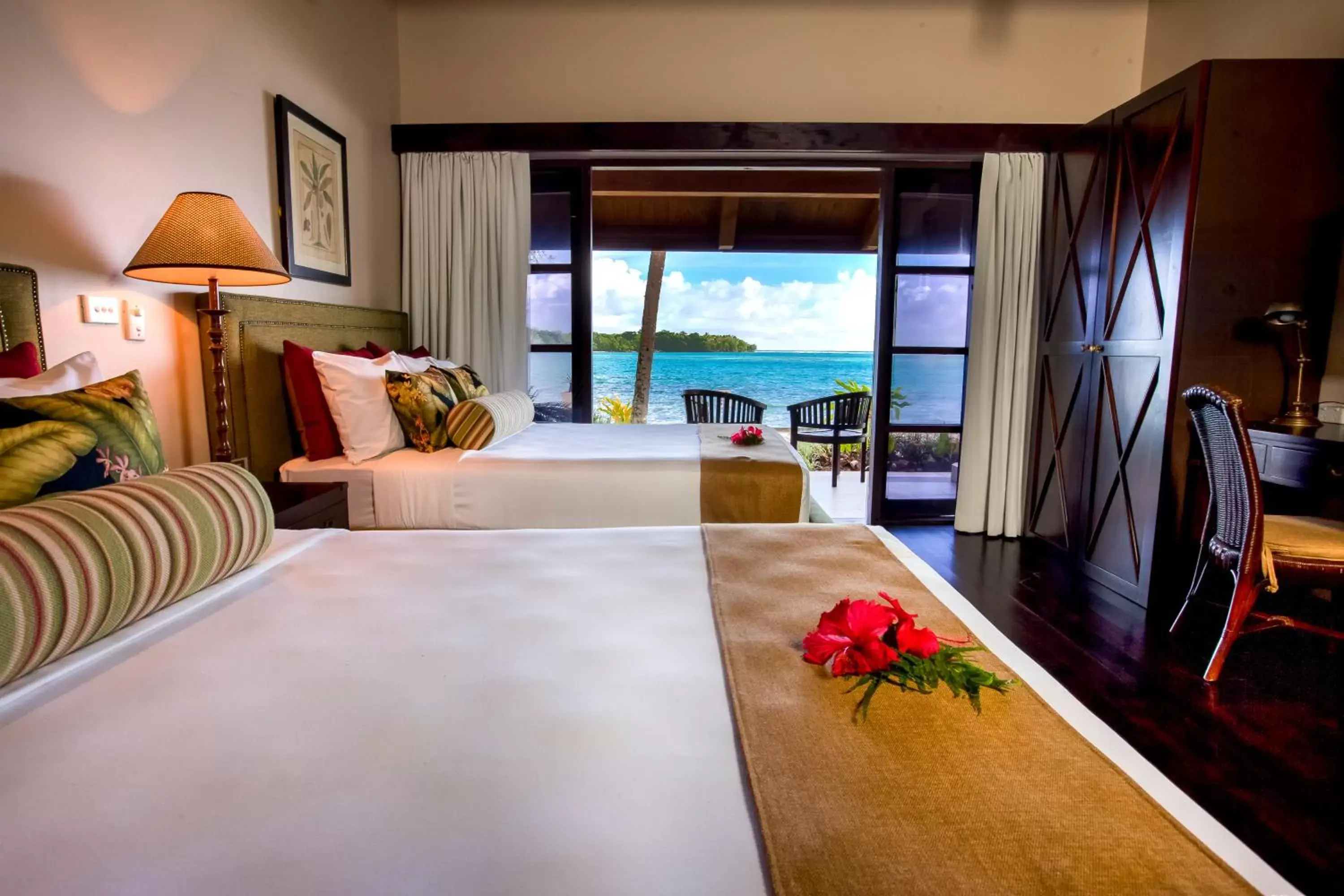 Sea view, Bed in Warwick Le Lagon Resort & Spa, Vanuatu Sea view, Bed in Warwick Le Lagon Resort & Spa, Vanuatu