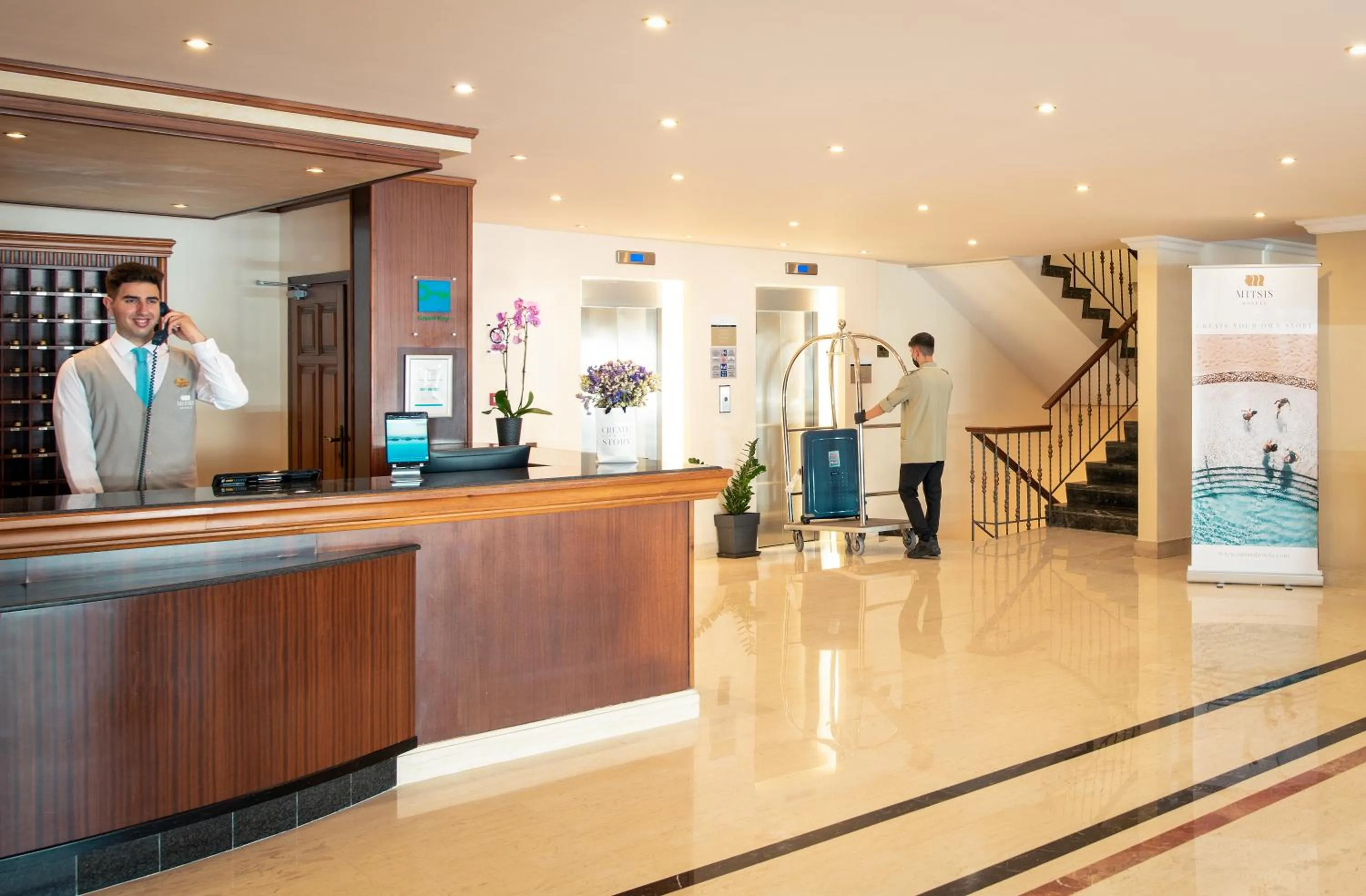 Lobby or reception in Mitsis Petit Palais