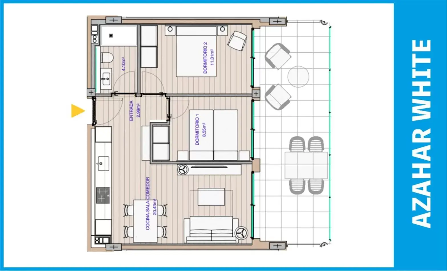 Floor Plan in AZAHAR BEACH Apartments & Spa