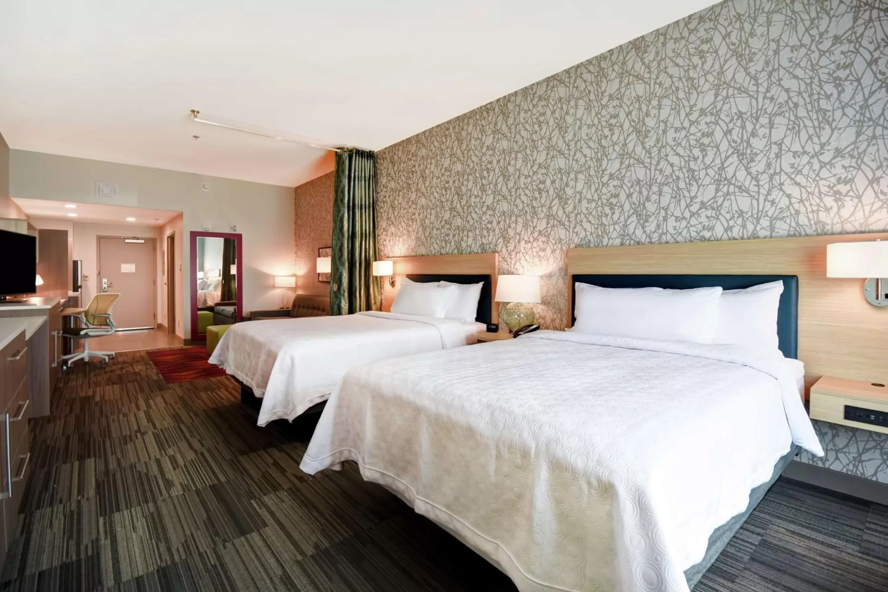 Studio Suite with Two Queen Beds - Hearing Access/Non-Smoking in Home2 Suites By Hilton Birmingham/Fultondale, Al Studio Suite with Two Queen Beds - Hearing Access/Non-Smoking in Home2 Suites By Hilton Birmingham/Fultondale, Al