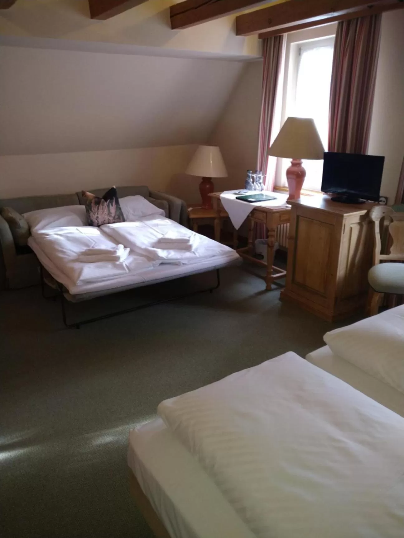 Photo of the whole room, Bed in Landhotel Hirsch