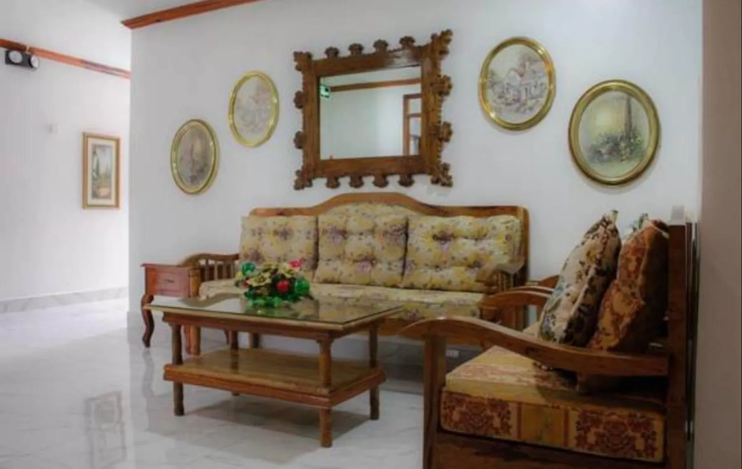 Seating area in CLN Boutique Hotel