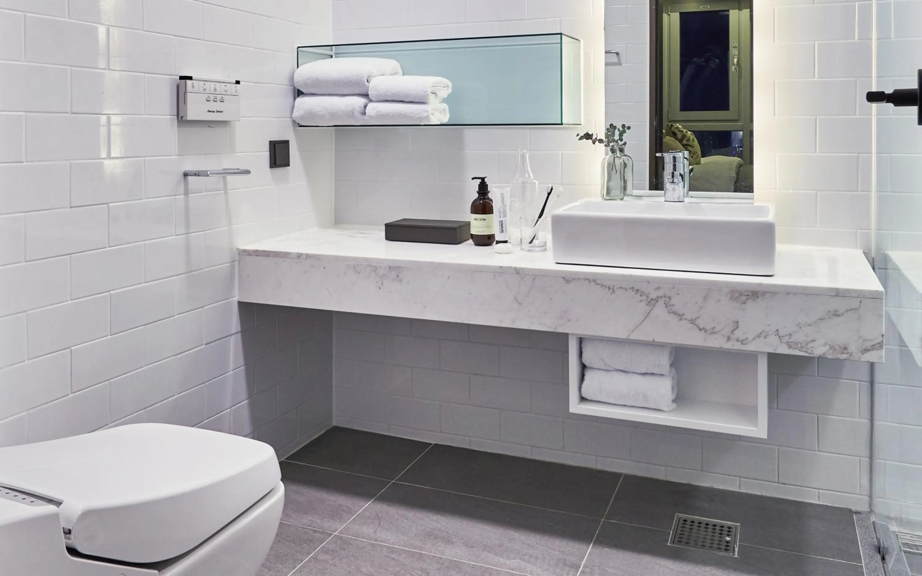 Toilet, Bathroom in hotel riverside